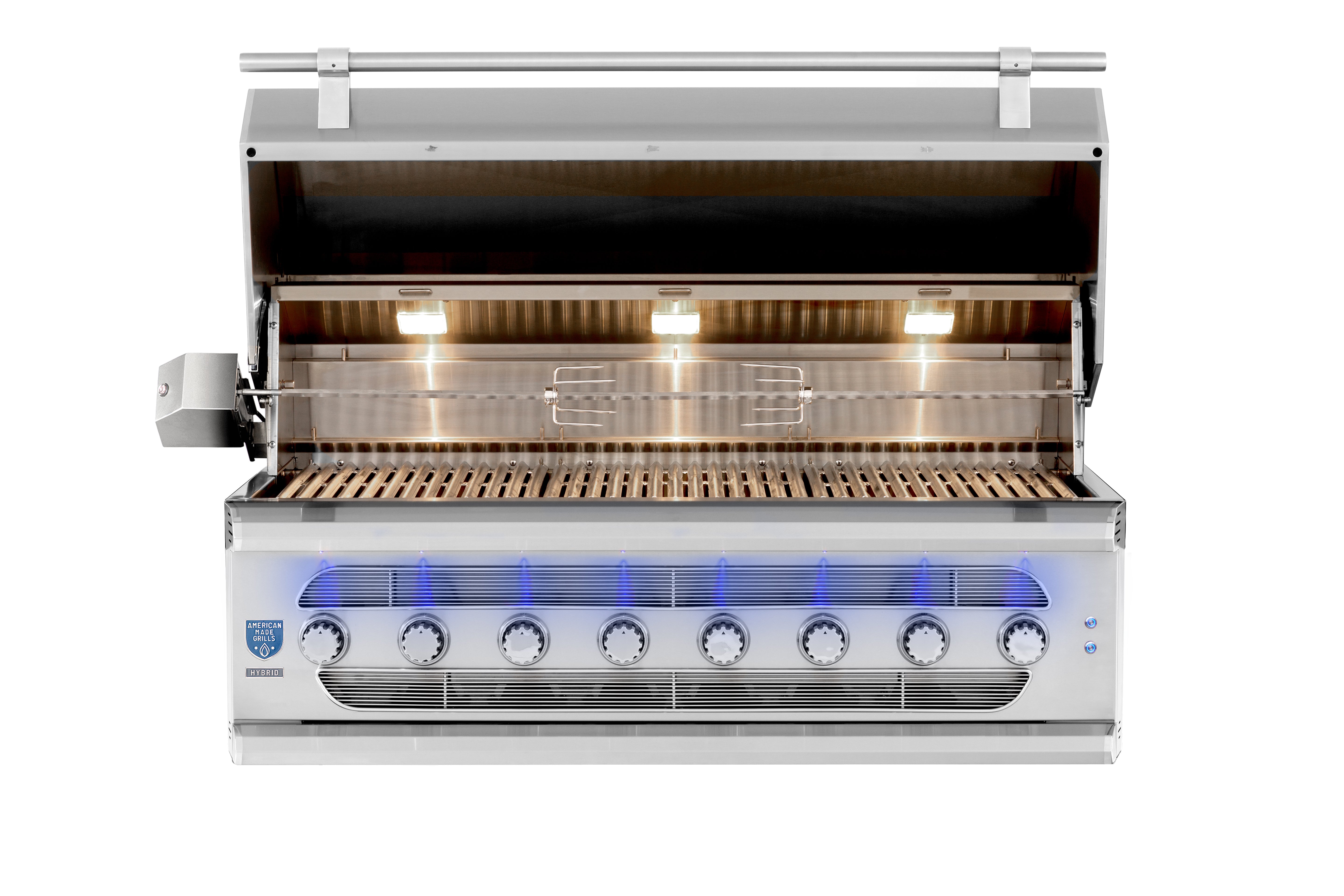 American Made Grills – Muscle 54″ Built-In Hybrid Outdoor Grill – Premium 5-Fuel System