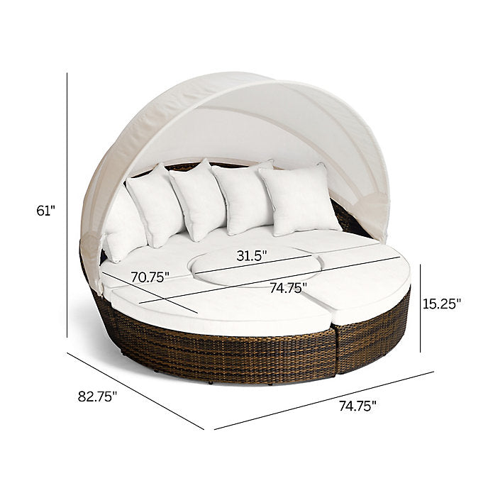 ViveSol 5-Piece All-Weather Daybed in Bronze