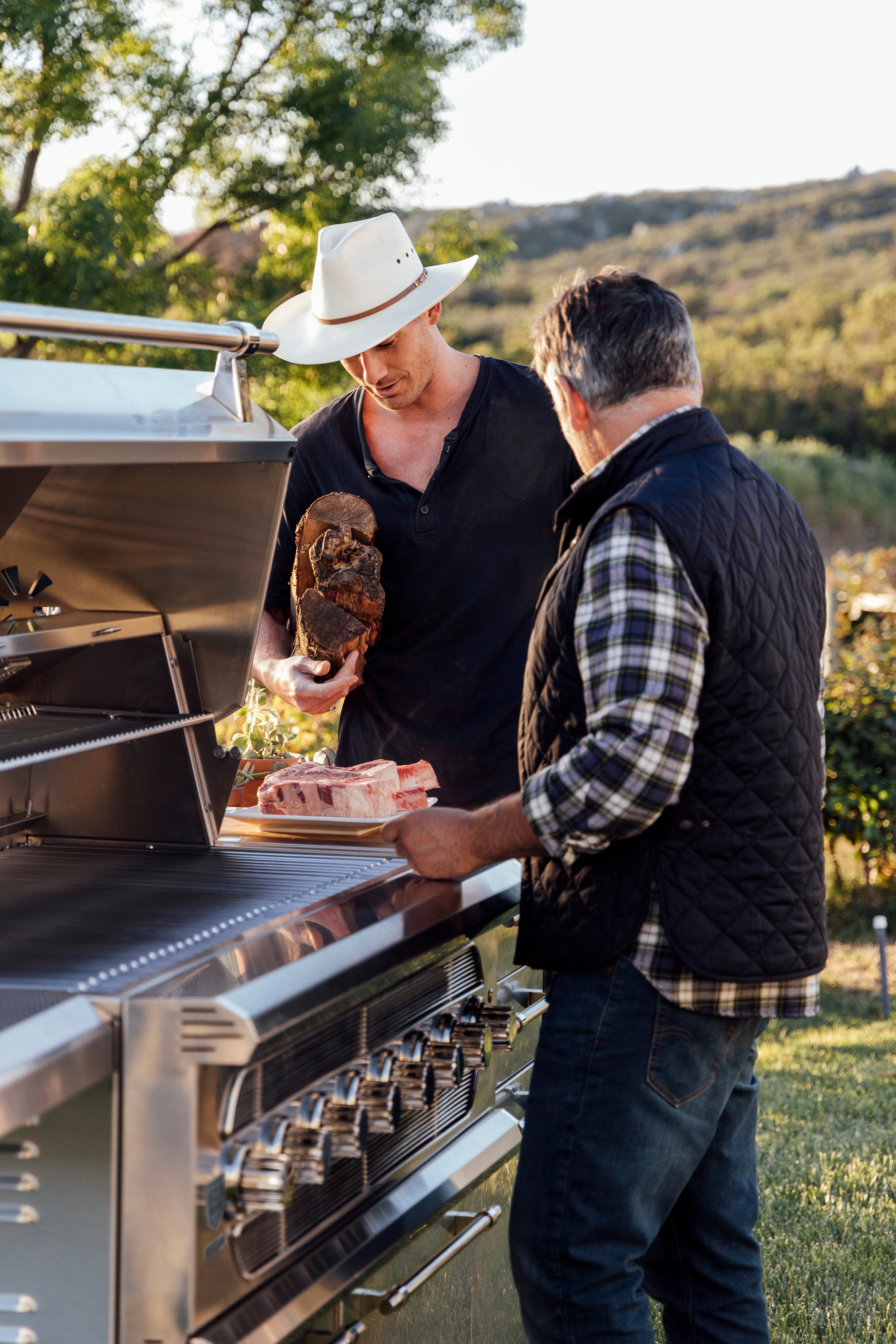 American Made Grills – Muscle 54″ Freestanding Hybrid Outdoor Grill – Premium 5-Fuel System