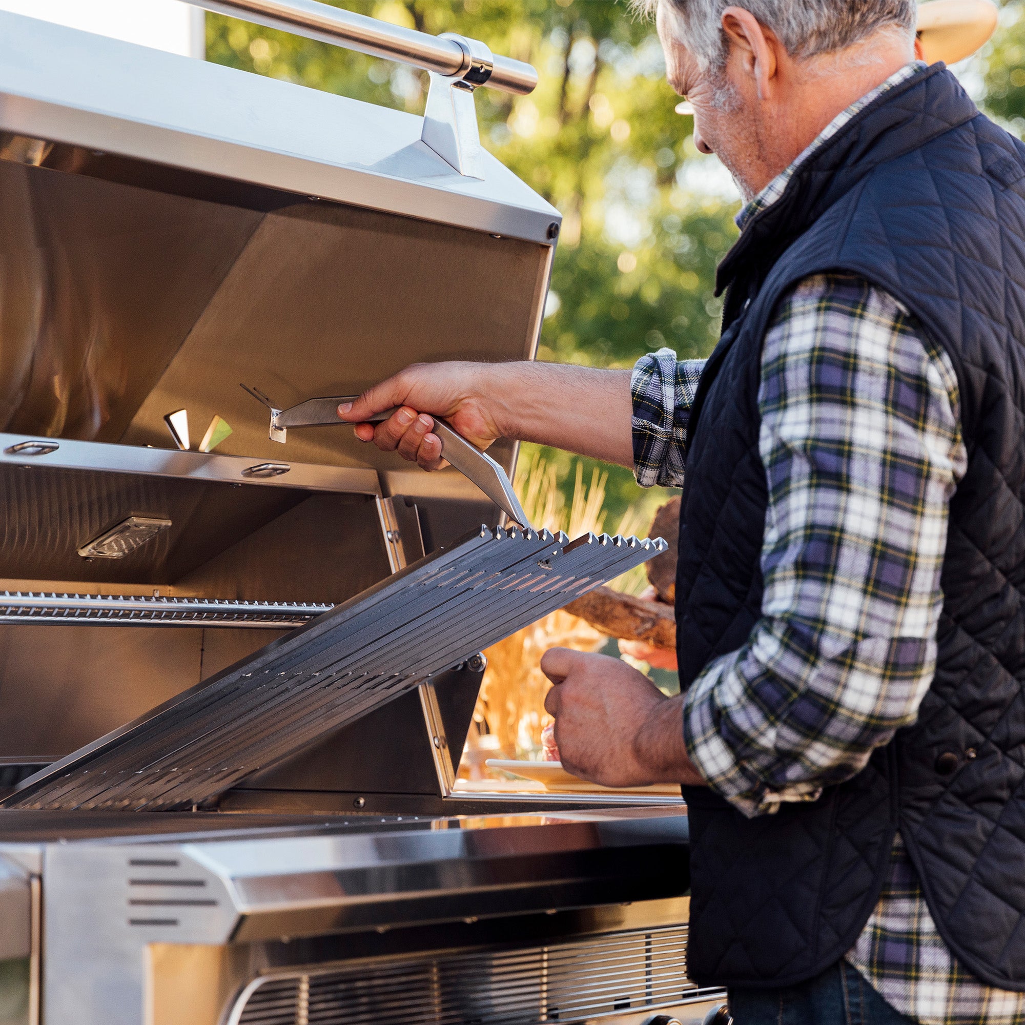 American Made Grills – Muscle 36″ Built-In Hybrid Outdoor Grill – Premium 5-Fuel System