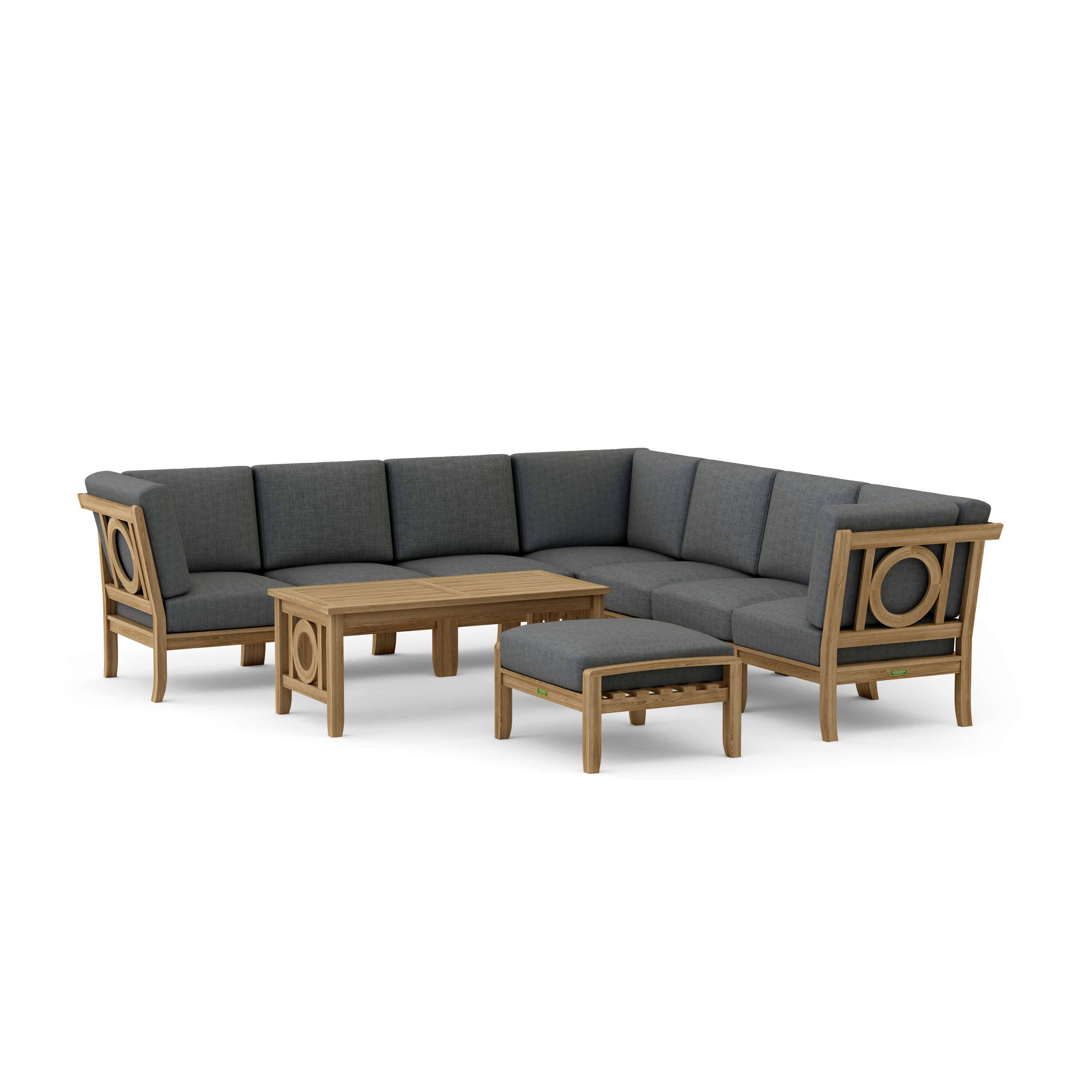 Natsepa Modular Deep Seating Set (SET-139) - A-Grade Teak Solid Wood by Anderson Teak