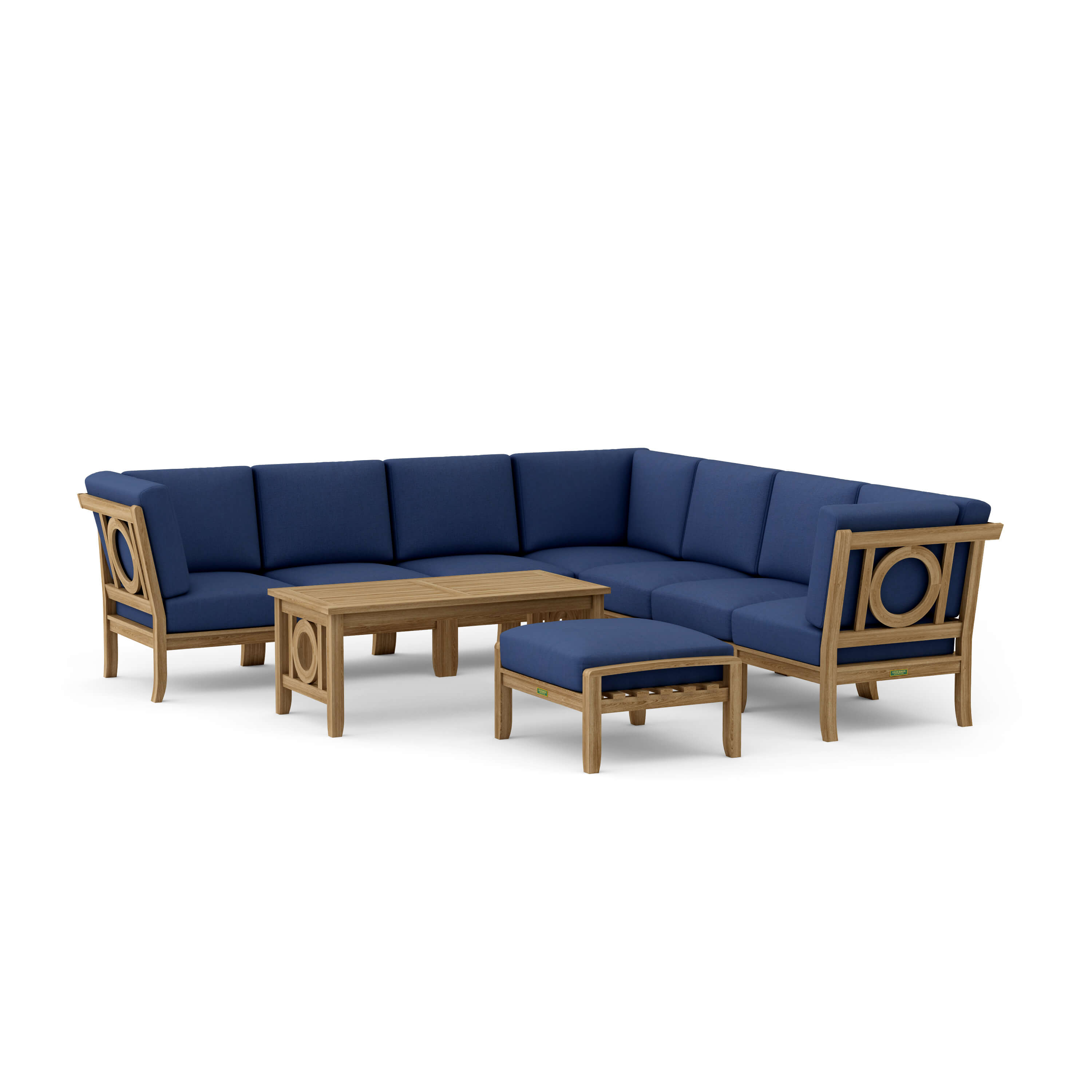 Natsepa Modular Deep Seating Set (SET-139) - A-Grade Teak Solid Wood by Anderson Teak