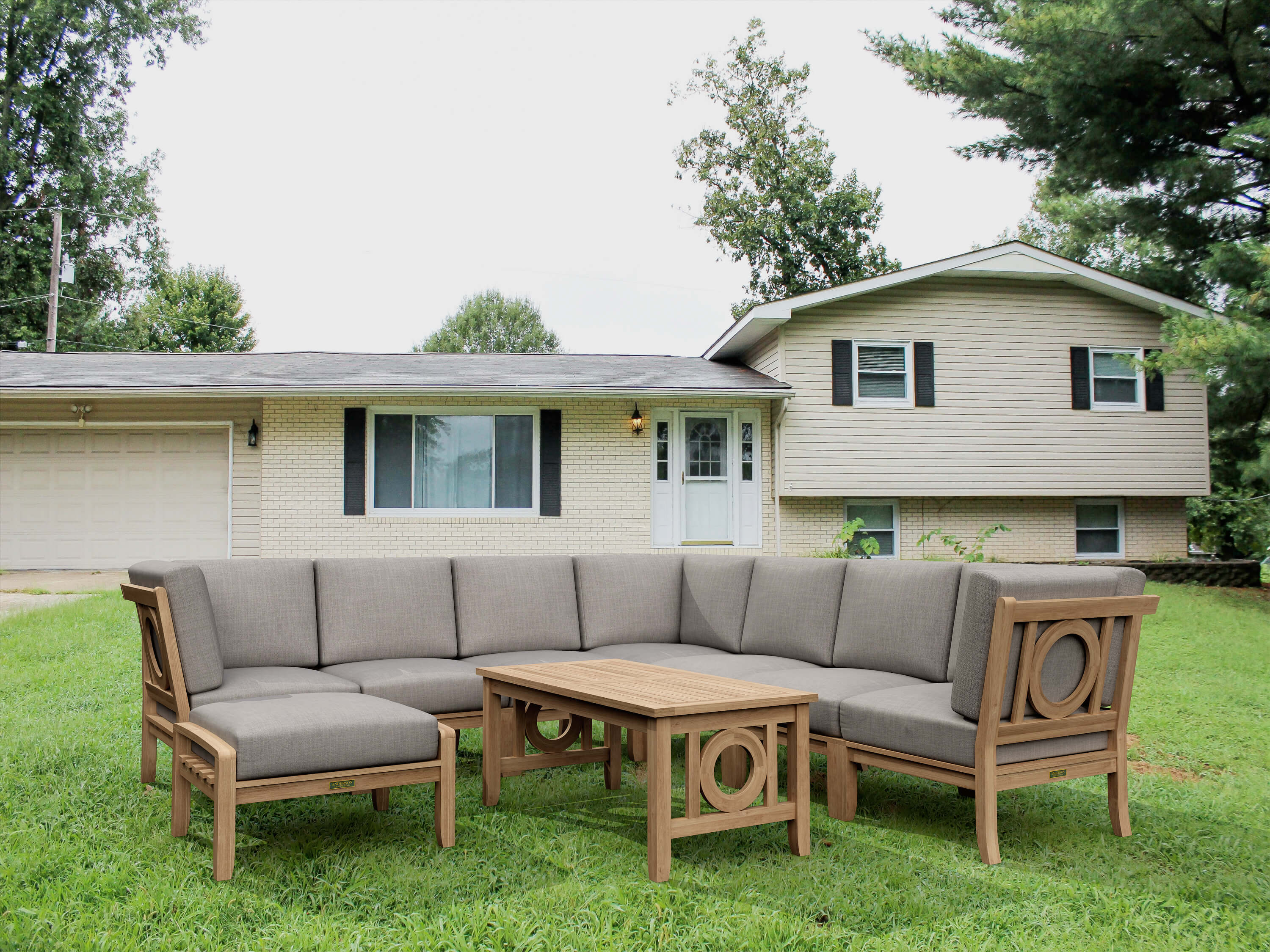 Natsepa Modular Deep Seating Set (SET-139) - A-Grade Teak Solid Wood by Anderson Teak
