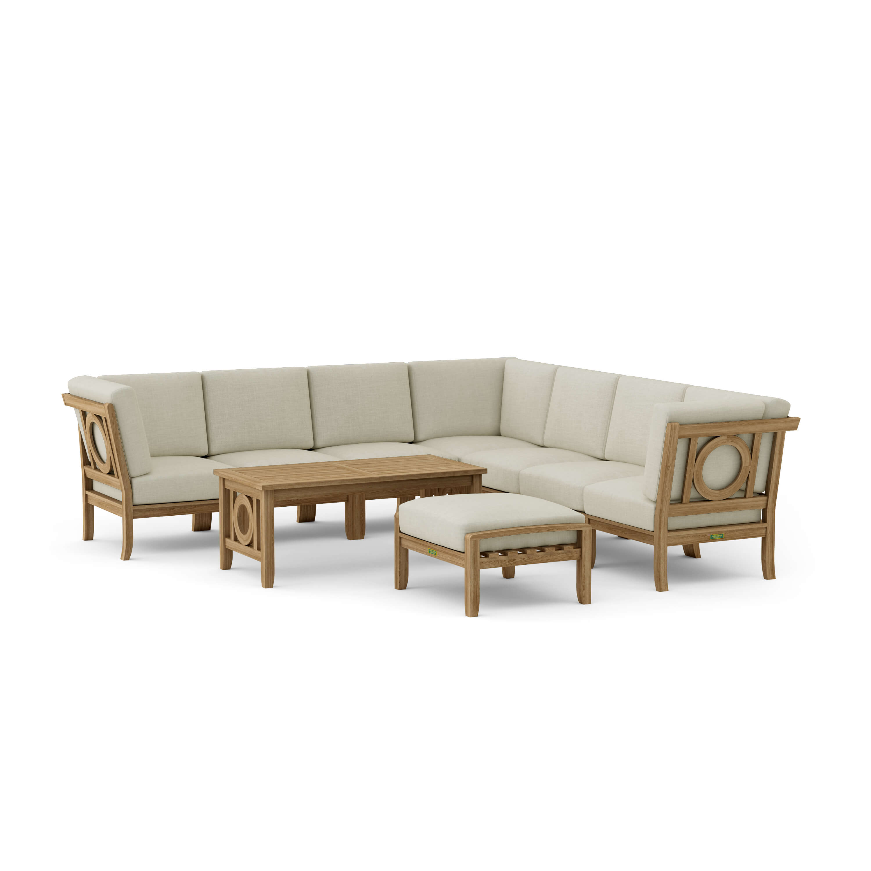Natsepa Modular Deep Seating Set (SET-139) - A-Grade Teak Solid Wood by Anderson Teak