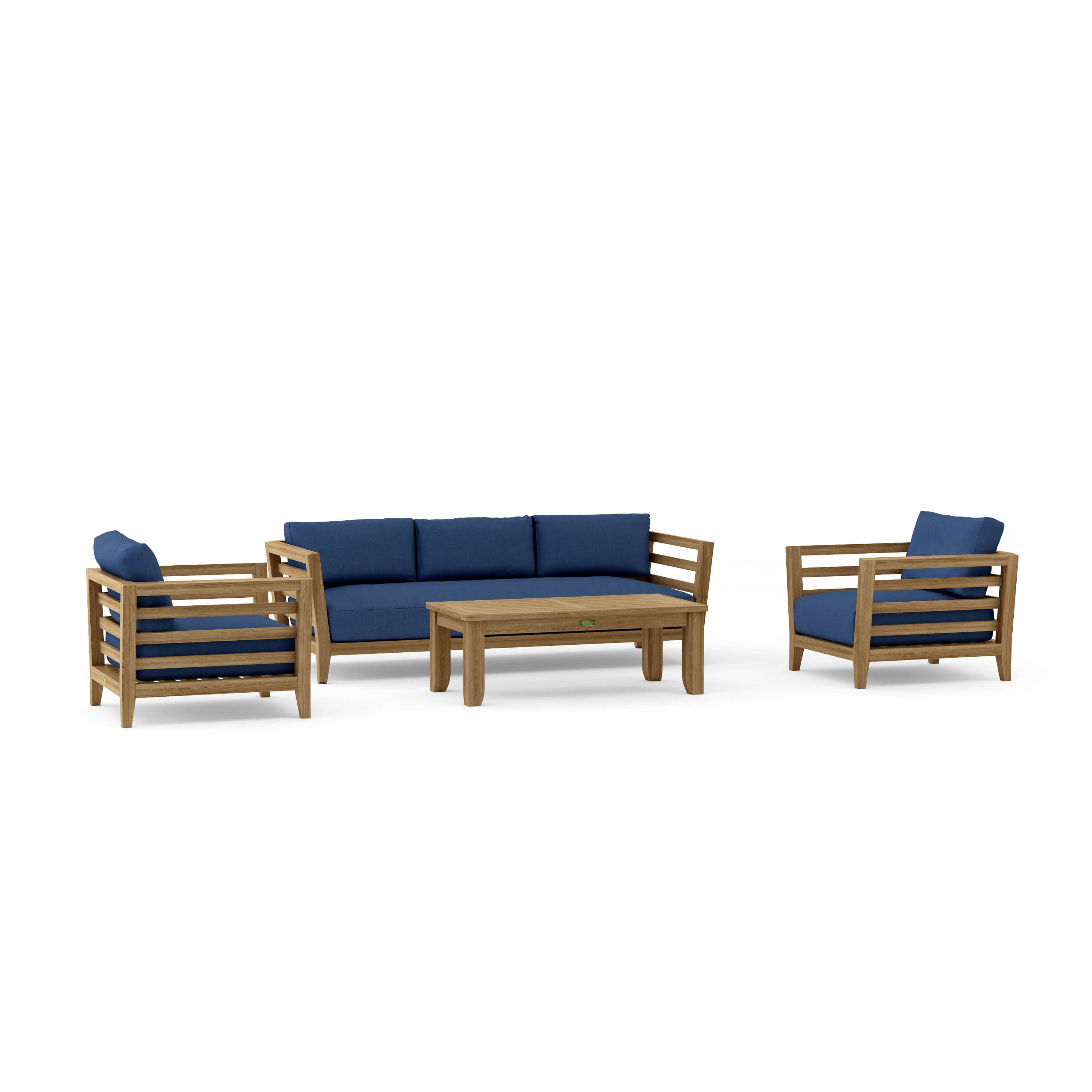 Cordoba 4 Piece Deep Seating Set (SET 160) – A Grade Teak Solid Wood Outdoor Lounge by Anderson Teak