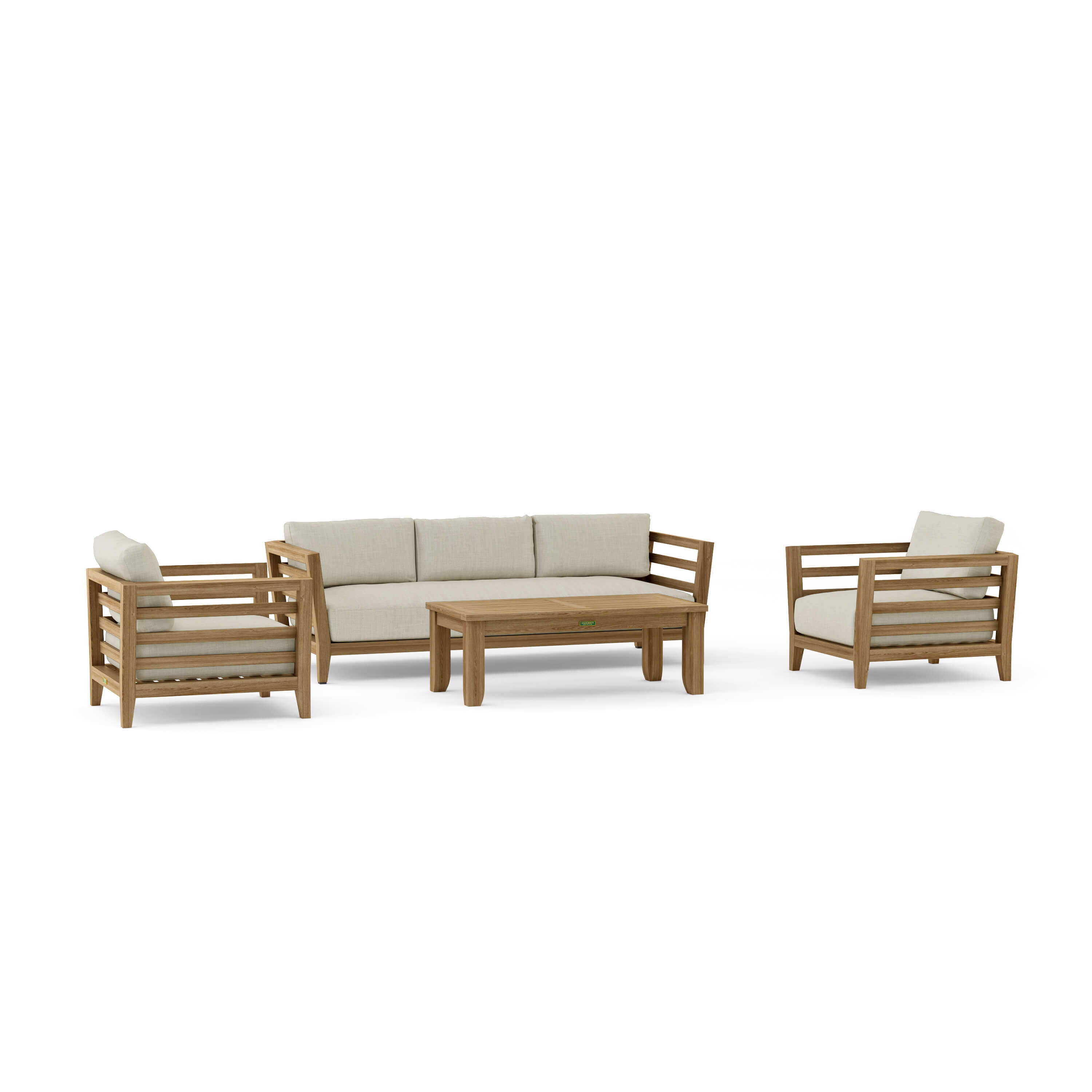 Cordoba 4 Piece Deep Seating Set (SET 160) – A Grade Teak Solid Wood Outdoor Lounge by Anderson Teak