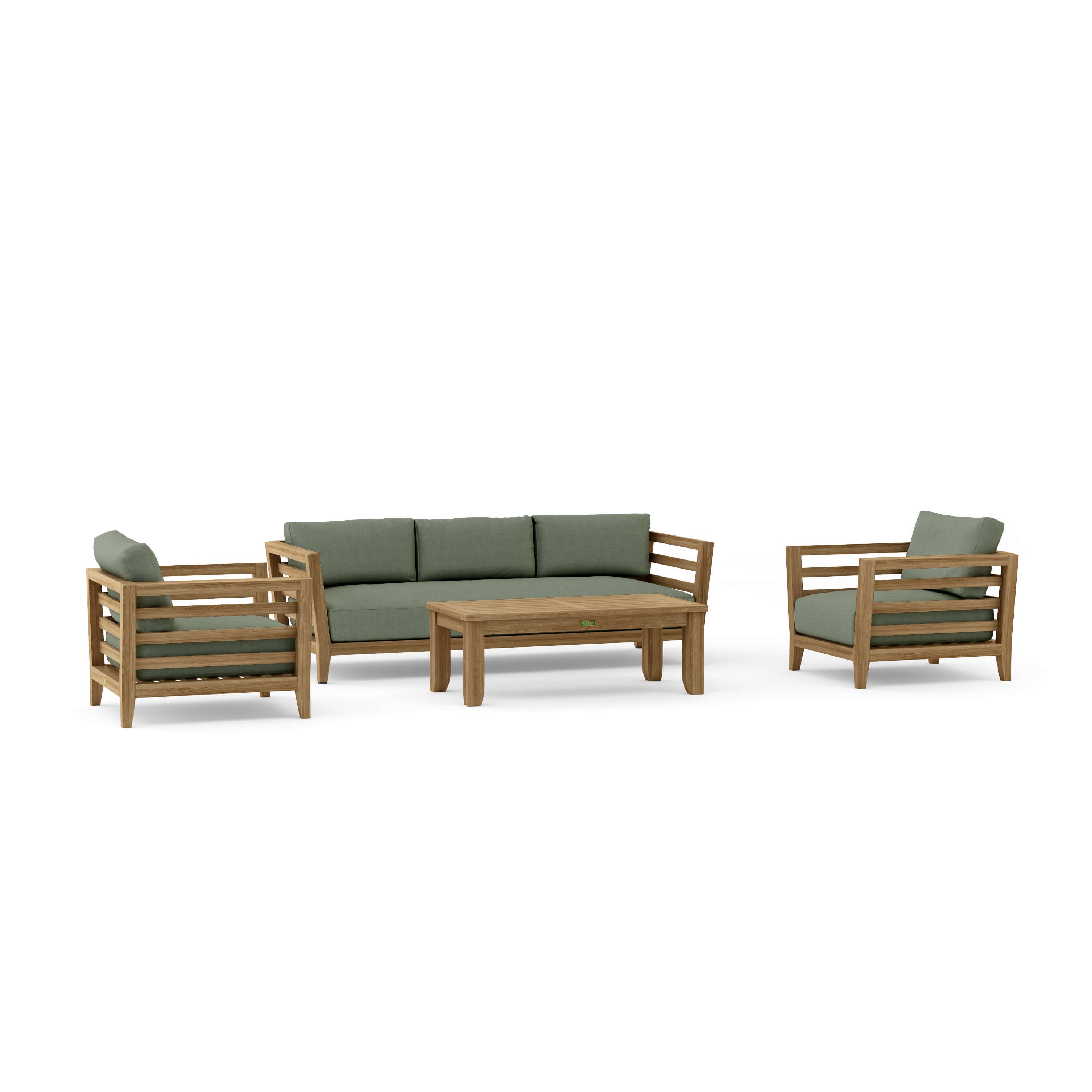 Cordoba 4 Piece Deep Seating Set (SET 160) – A Grade Teak Solid Wood Outdoor Lounge by Anderson Teak