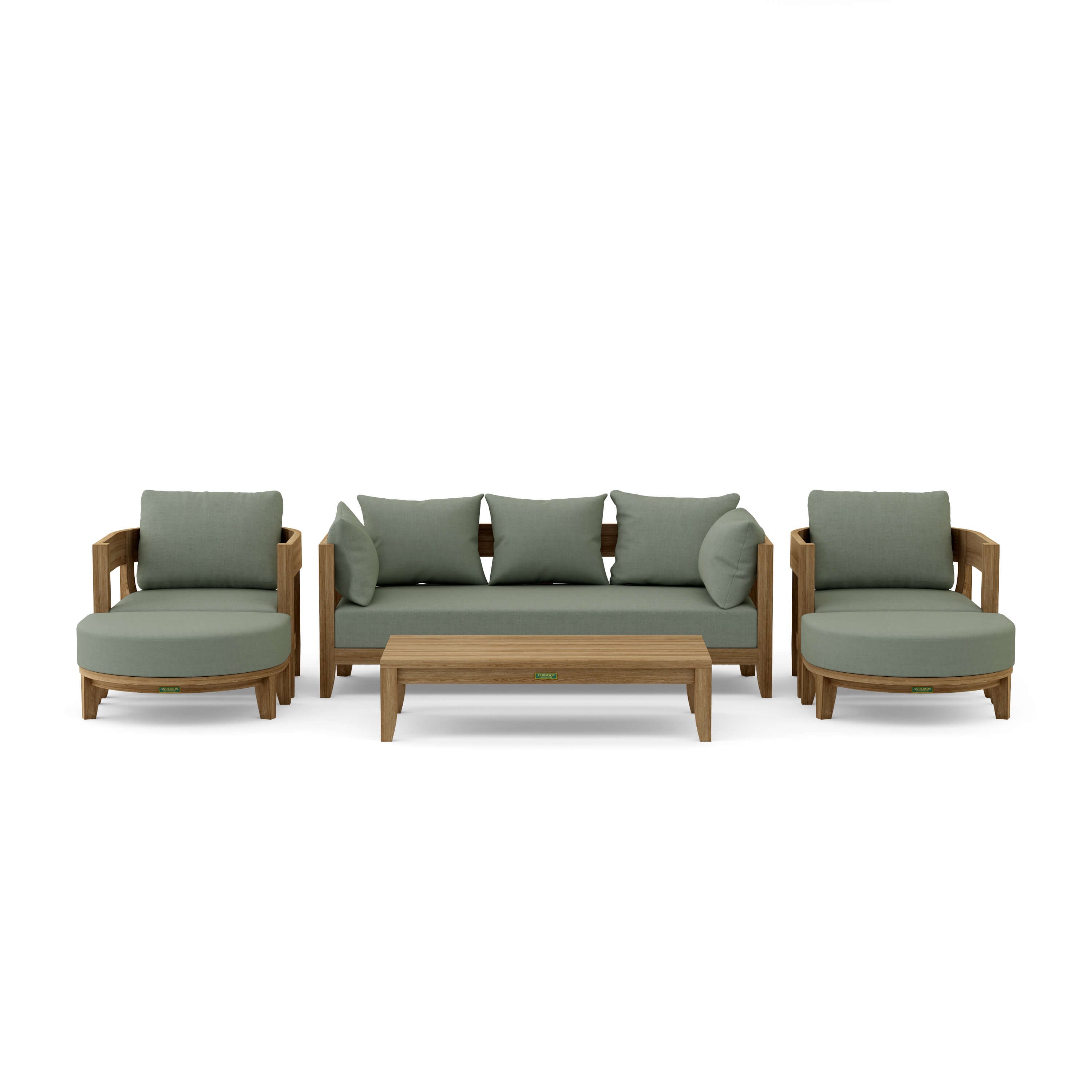 Cordoba 6 Piece Coronado Deep Seating Set (SET 171) – A Grade Teak Solid Wood Outdoor Lounge by Anderson Teak