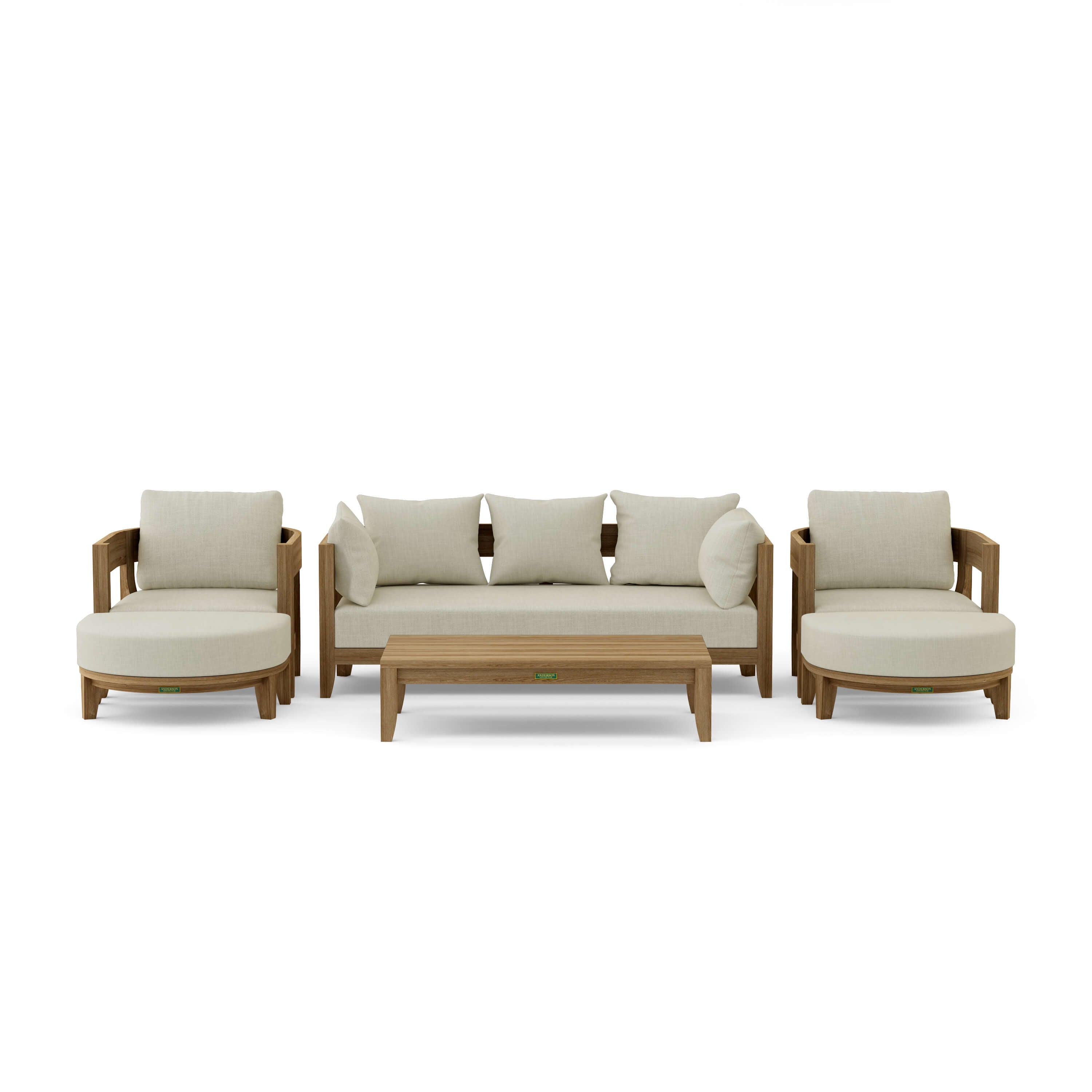 Cordoba 6 Piece Coronado Deep Seating Set (SET 171) – A Grade Teak Solid Wood Outdoor Lounge by Anderson Teak