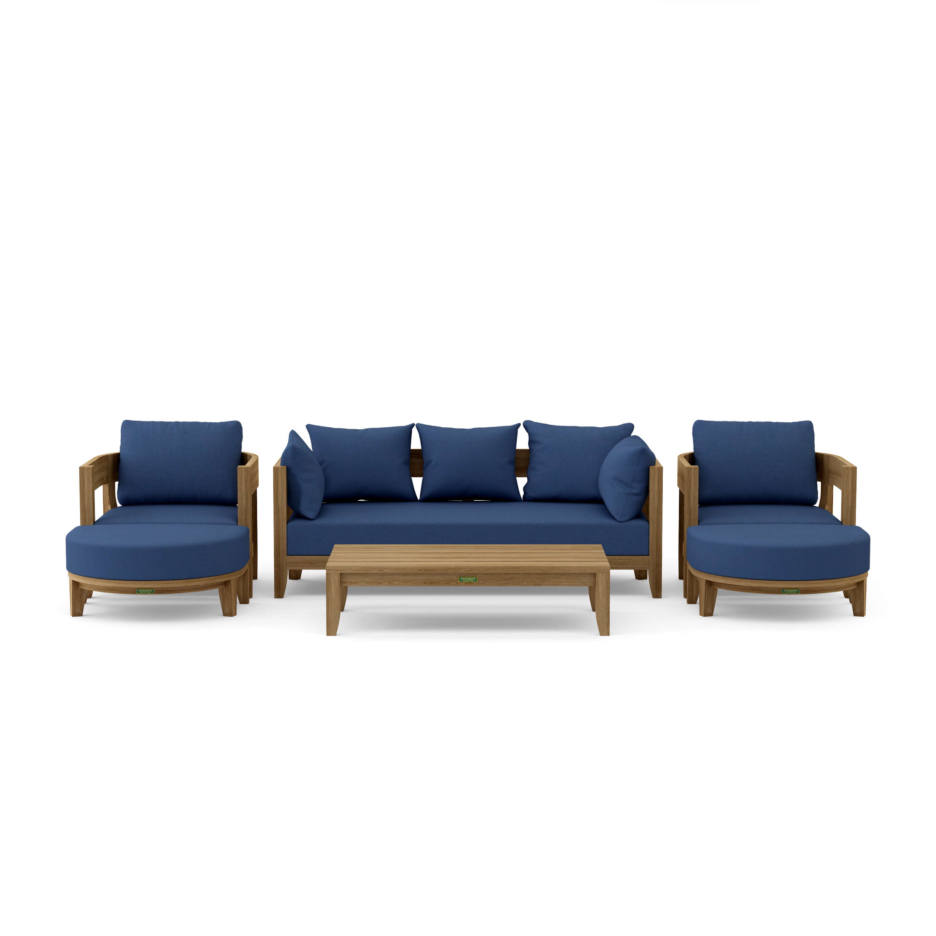 Cordoba 6 Piece Coronado Deep Seating Set (SET 171) – A Grade Teak Solid Wood Outdoor Lounge by Anderson Teak
