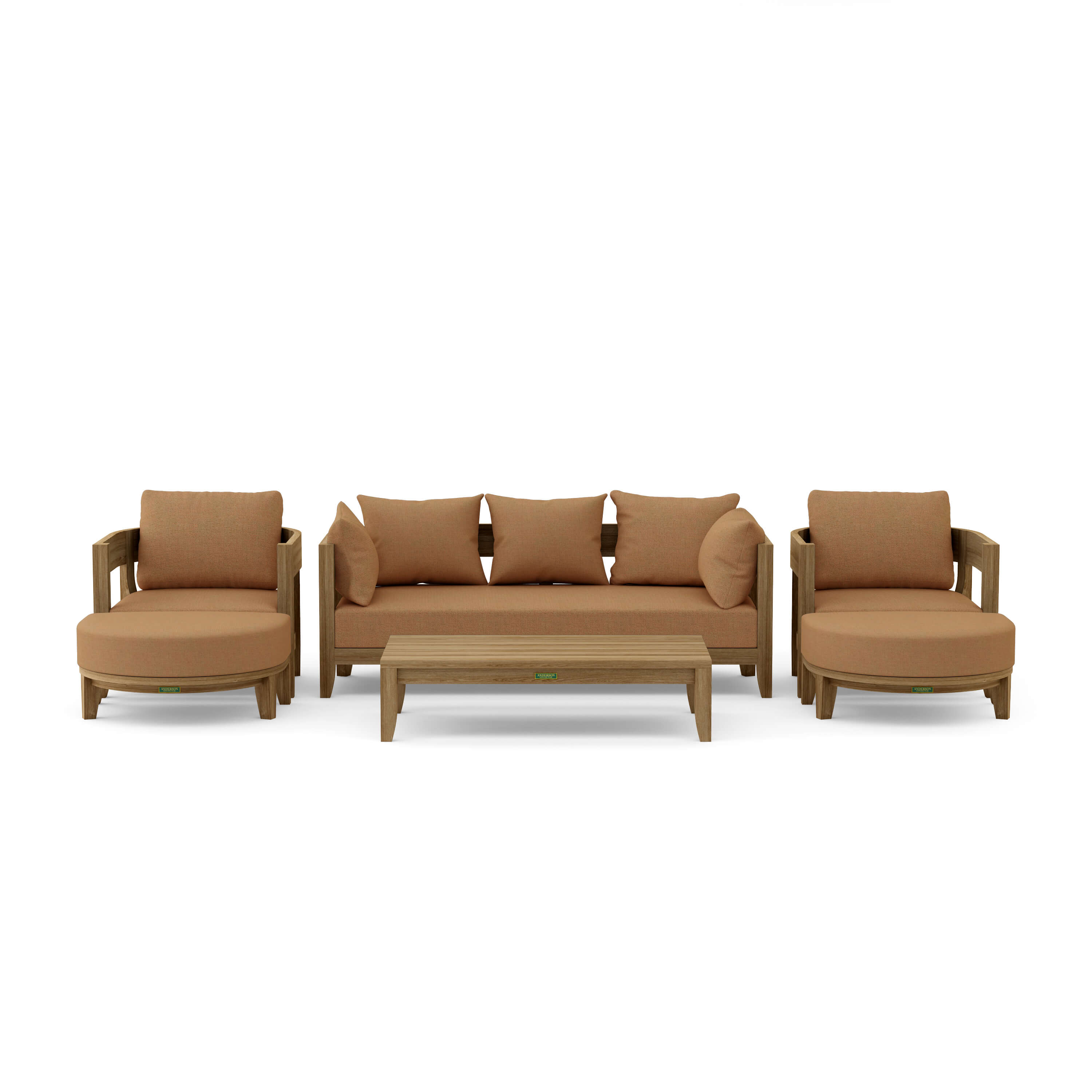 Cordoba 6 Piece Coronado Deep Seating Set (SET 171) – A Grade Teak Solid Wood Outdoor Lounge by Anderson Teak