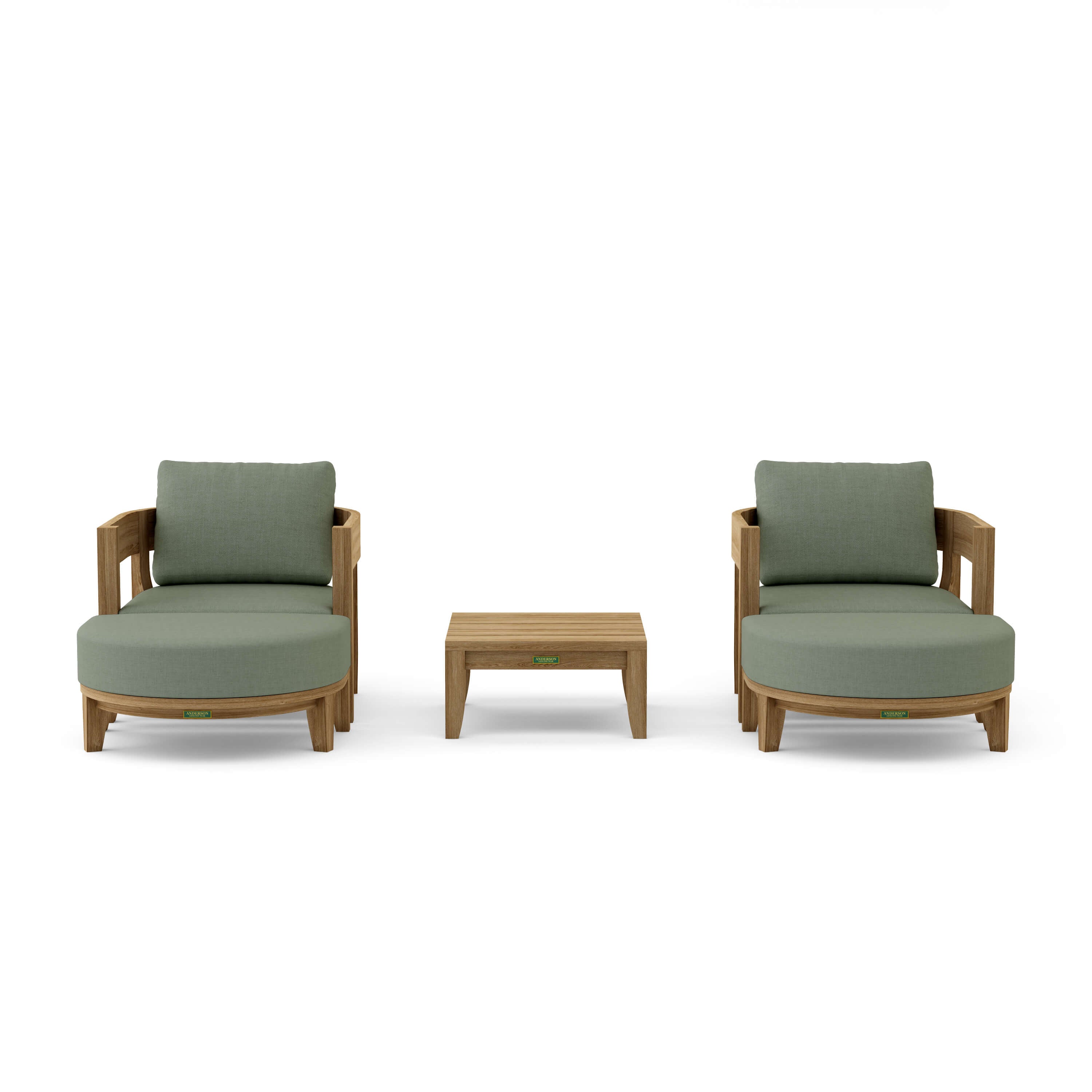 Coronado 5 Piece Deep Seating Set (SET 172) – A Grade Teak Solid Wood Outdoor Lounge by Anderson Teak