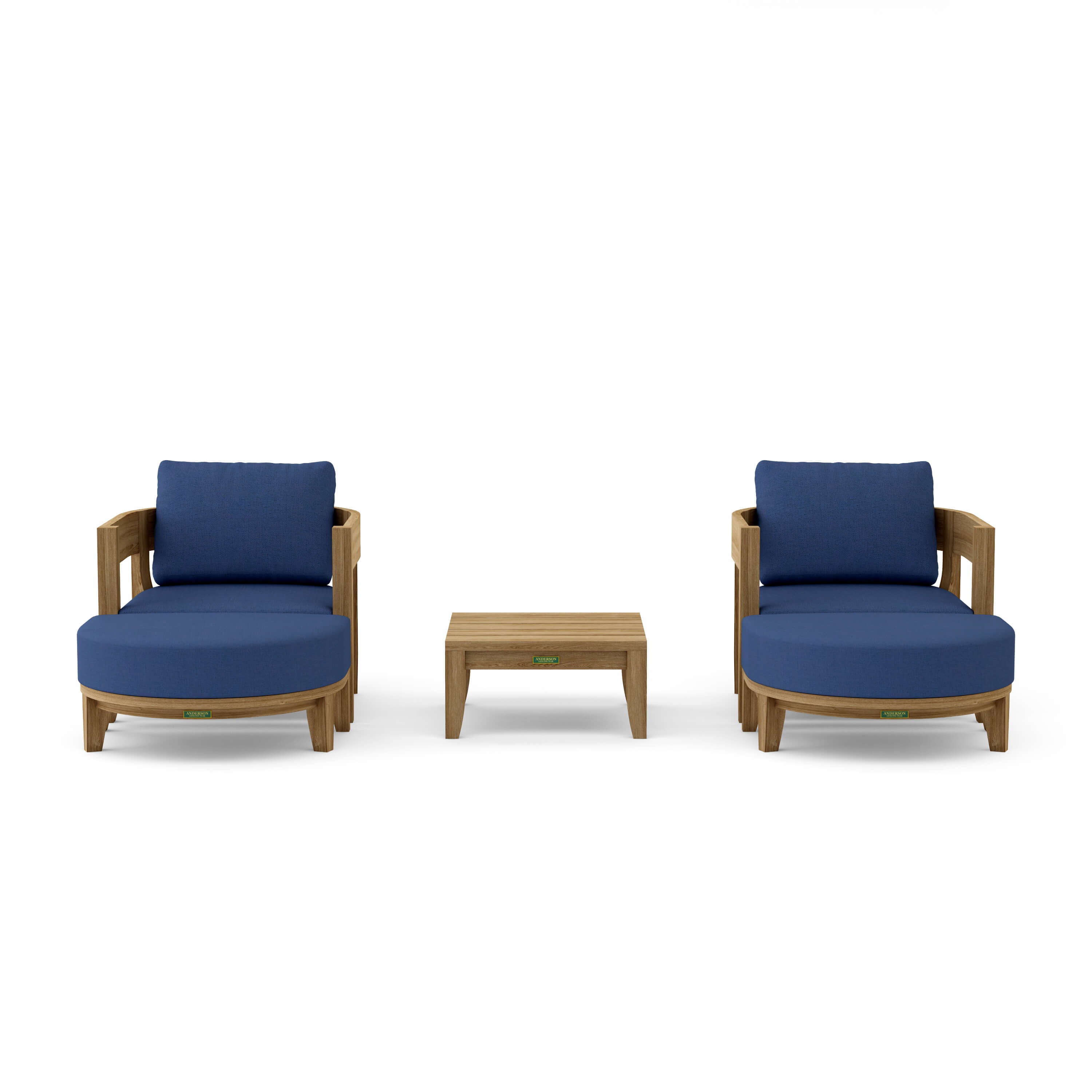 Coronado 5 Piece Deep Seating Set (SET 172) – A Grade Teak Solid Wood Outdoor Lounge by Anderson Teak