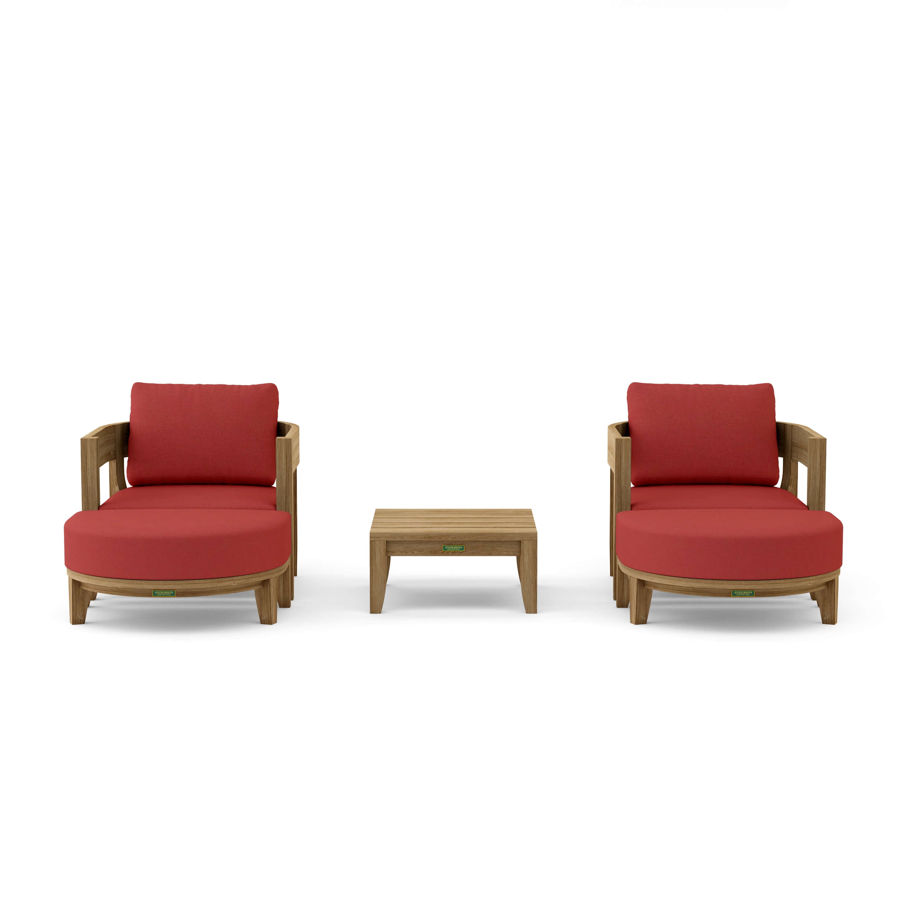 Coronado 5 Piece Deep Seating Set (SET 172) – A Grade Teak Solid Wood Outdoor Lounge by Anderson Teak