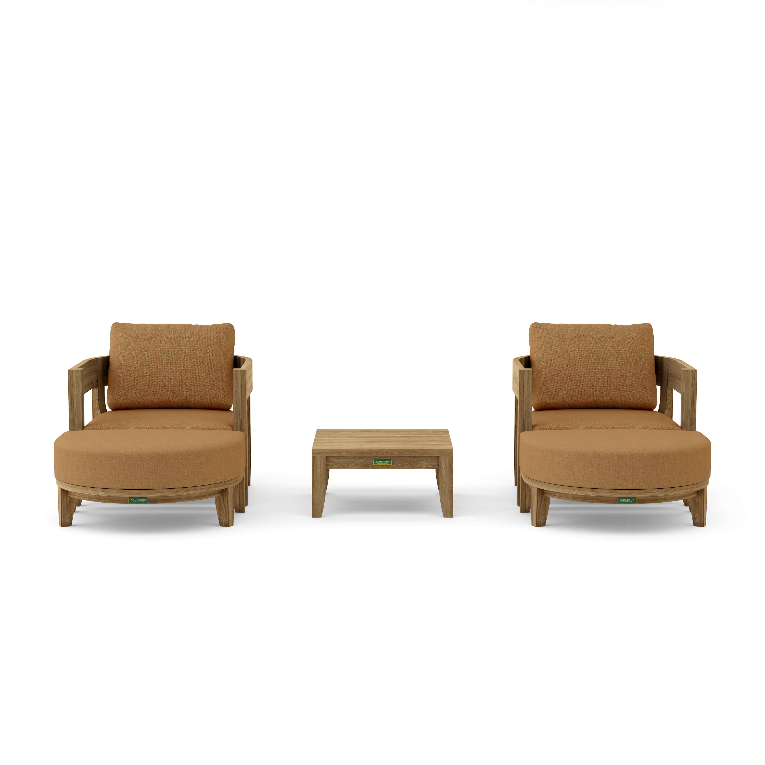 Coronado 5 Piece Deep Seating Set (SET 172) – A Grade Teak Solid Wood Outdoor Lounge by Anderson Teak