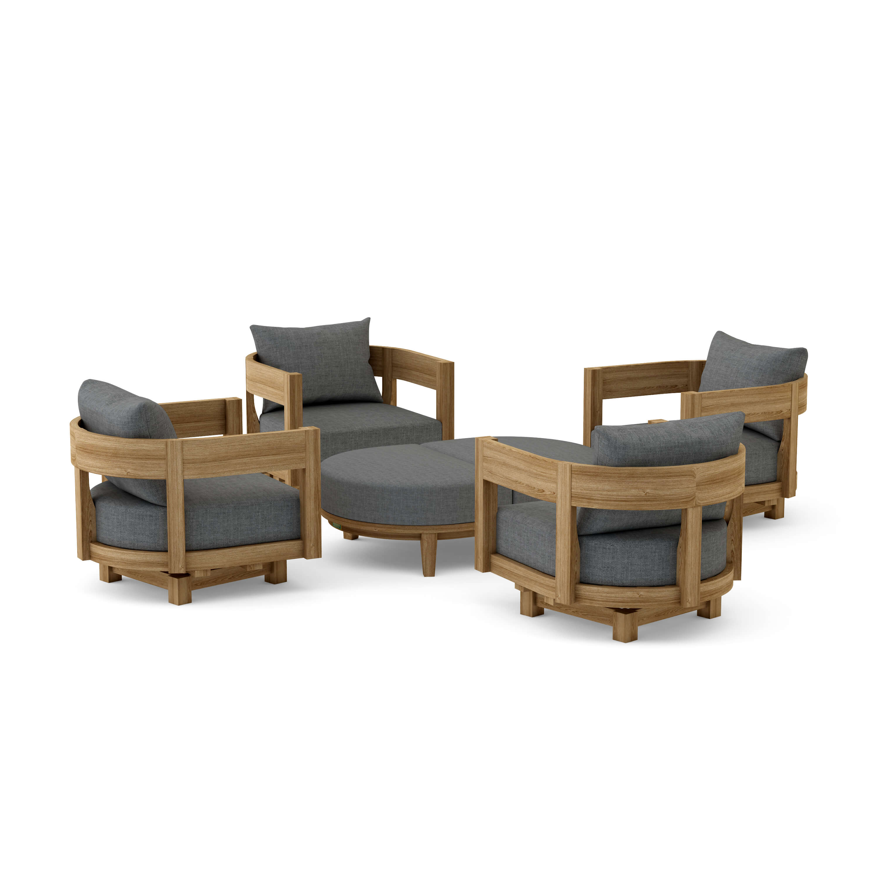 Coronado 6 Piece Deep Seating Set (SET 174) – A Grade Teak Solid Wood Outdoor Lounge by Anderson Teak