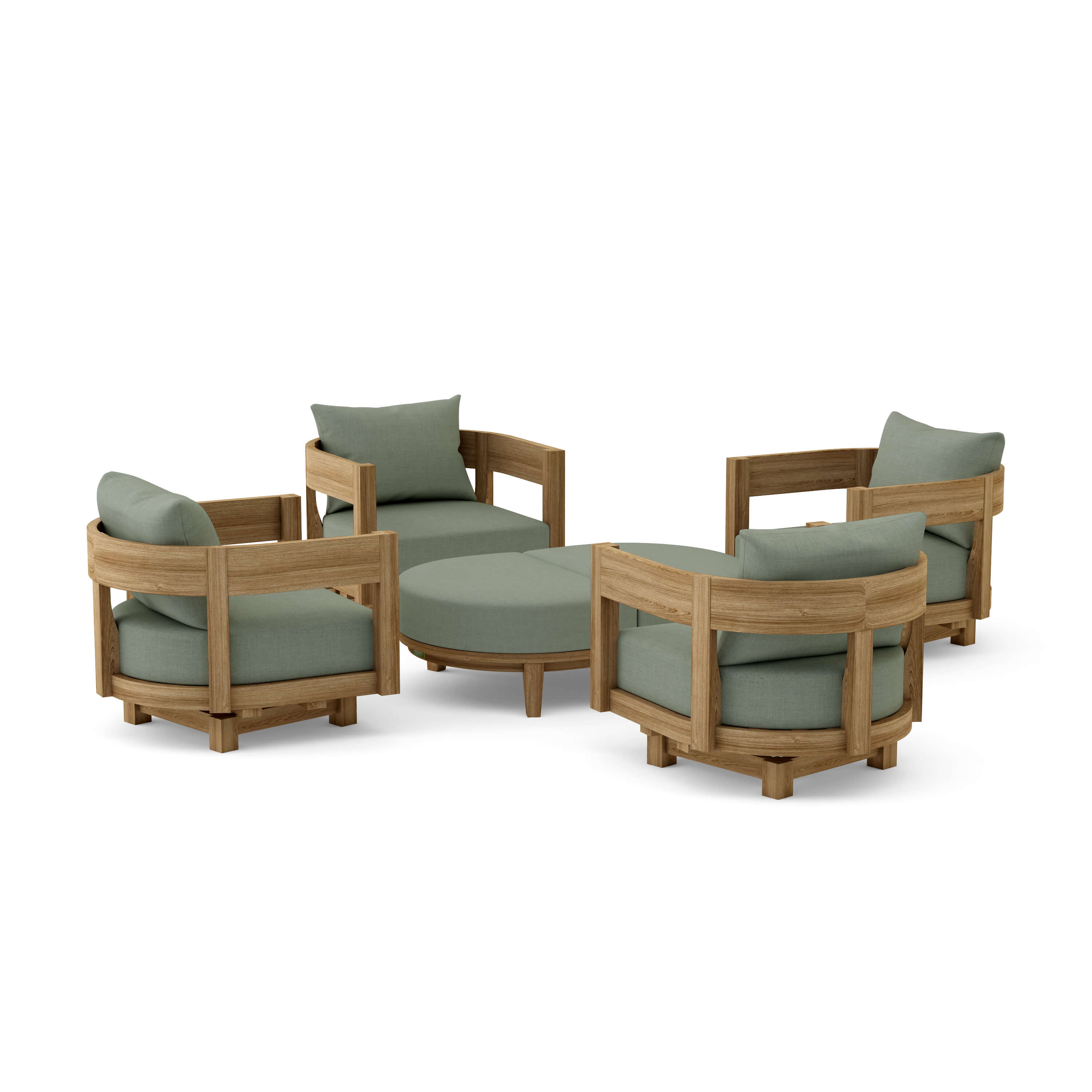 Coronado 6 Piece Deep Seating Set (SET 174) – A Grade Teak Solid Wood Outdoor Lounge by Anderson Teak