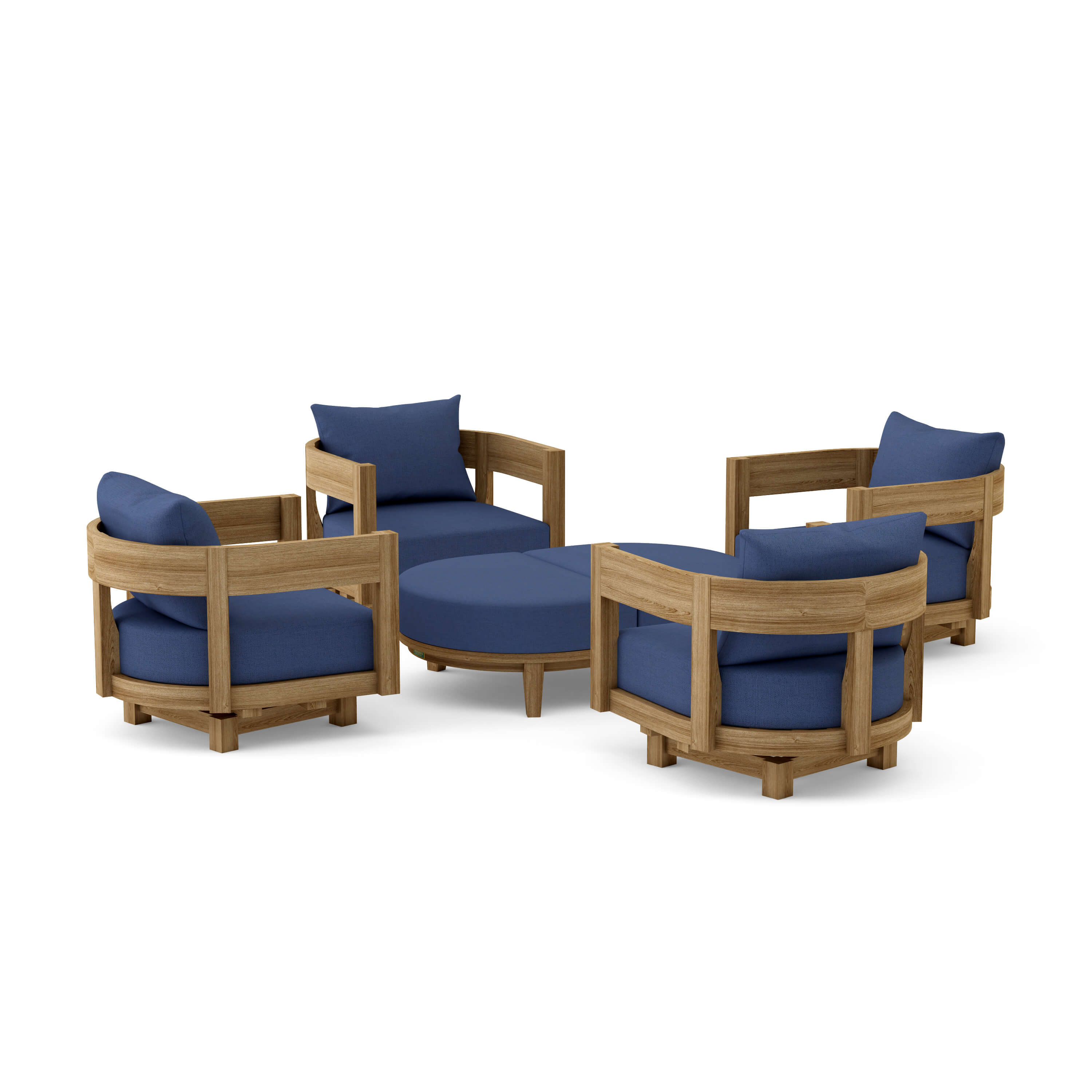 Coronado 6 Piece Deep Seating Set (SET 174) – A Grade Teak Solid Wood Outdoor Lounge by Anderson Teak