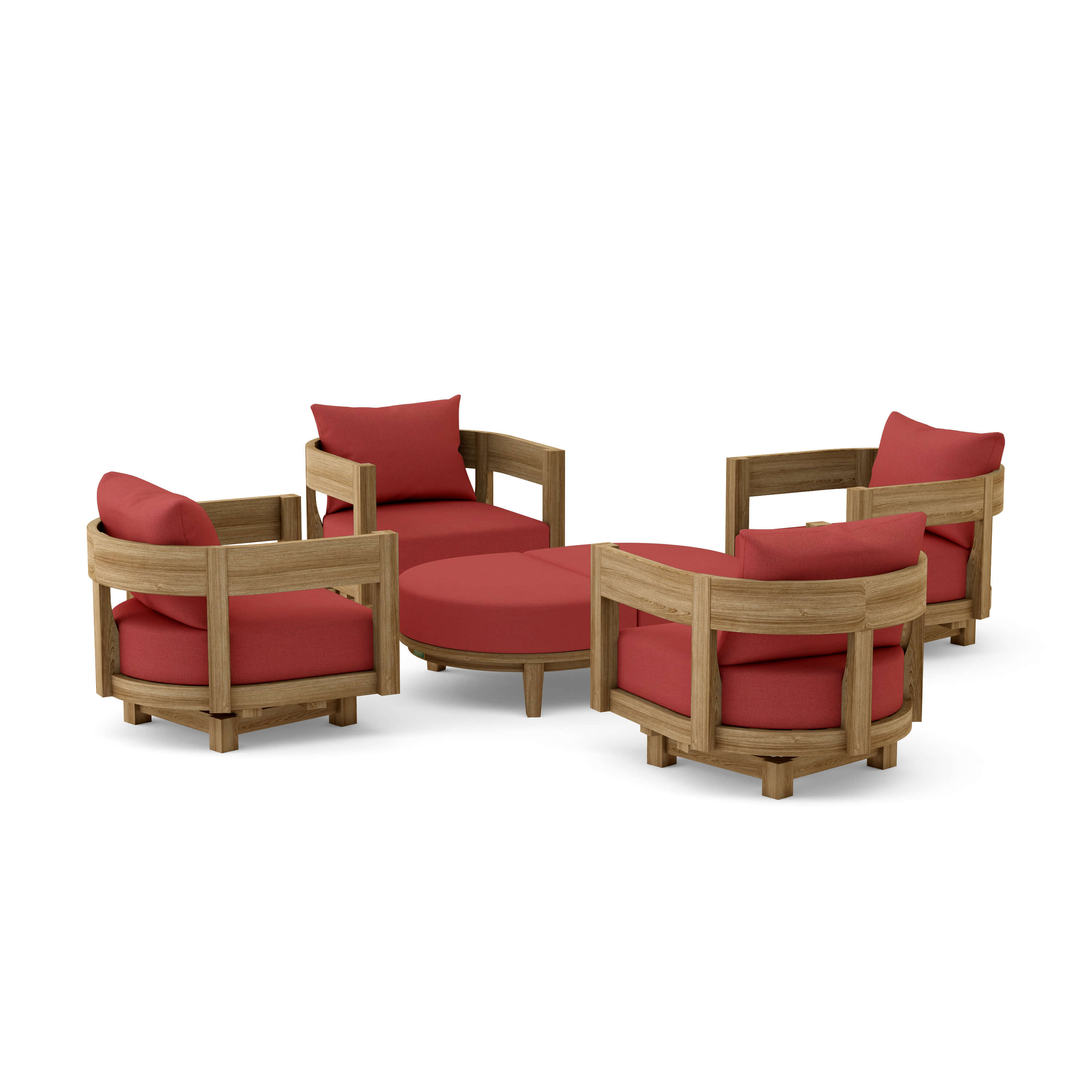 Coronado 6 Piece Deep Seating Set (SET 174) – A Grade Teak Solid Wood Outdoor Lounge by Anderson Teak