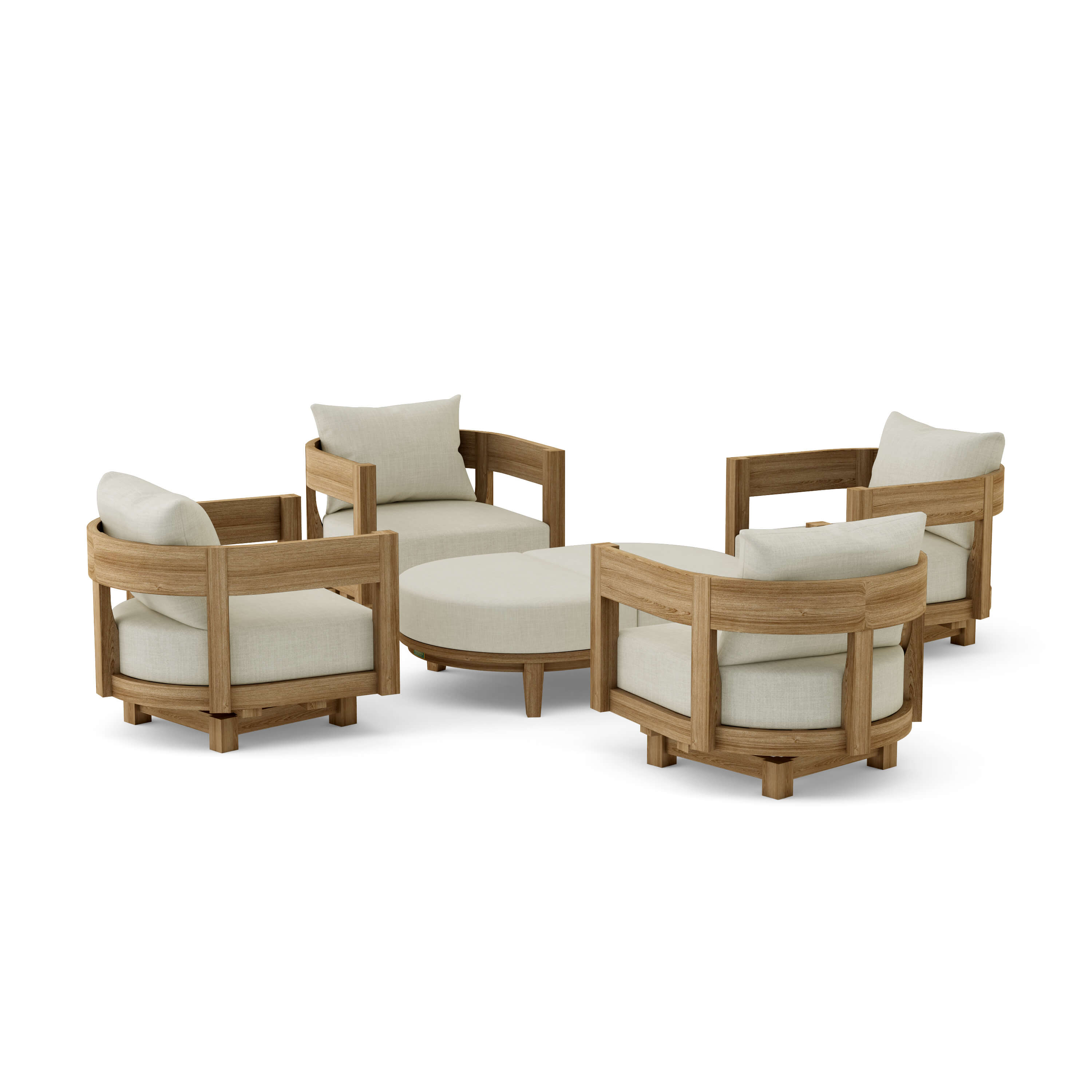 Coronado 6 Piece Deep Seating Set (SET 174) – A Grade Teak Solid Wood Outdoor Lounge by Anderson Teak