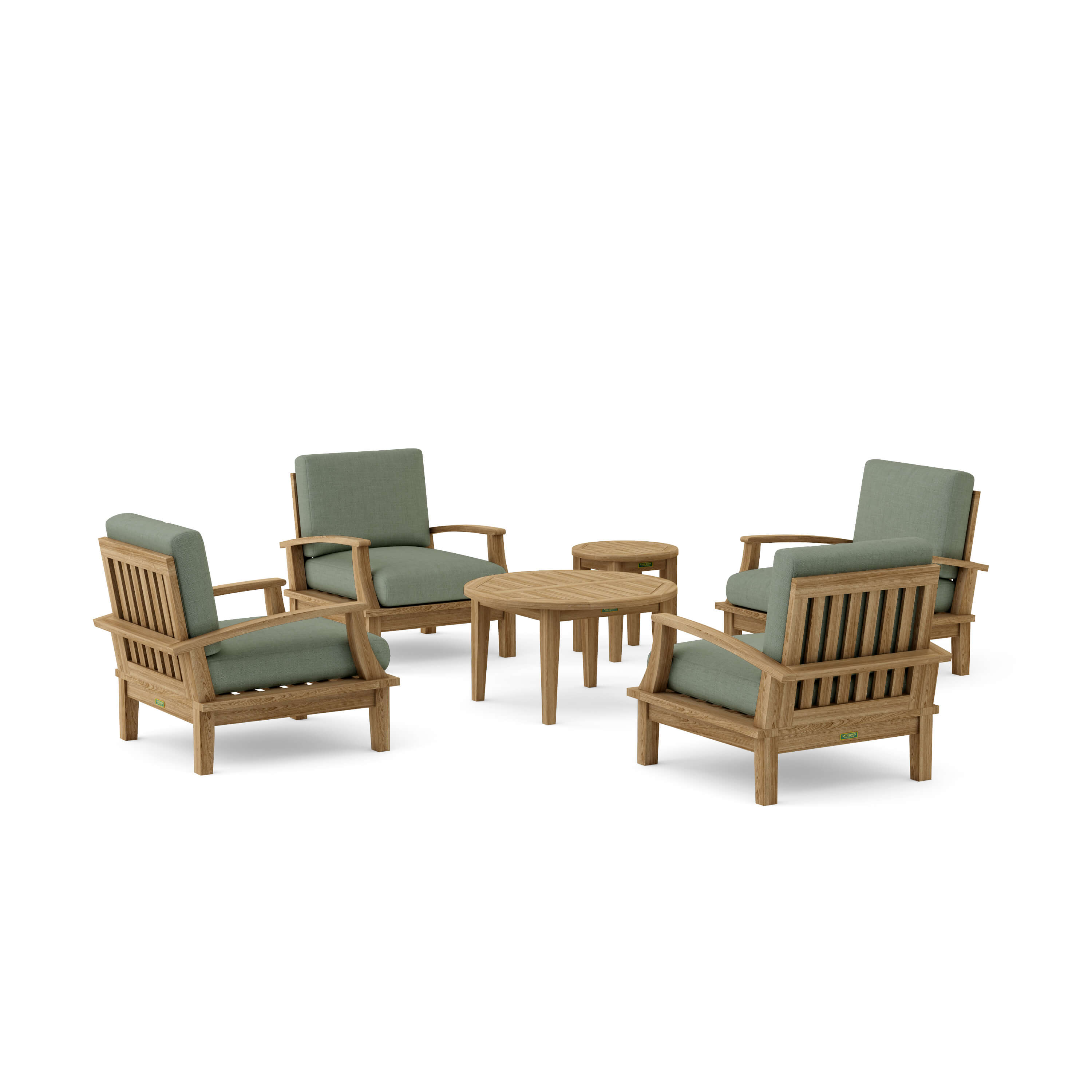 Brianna Deep Seating Set (SET-43) – A-Grade Teak Solid Wood by Anderson Teak