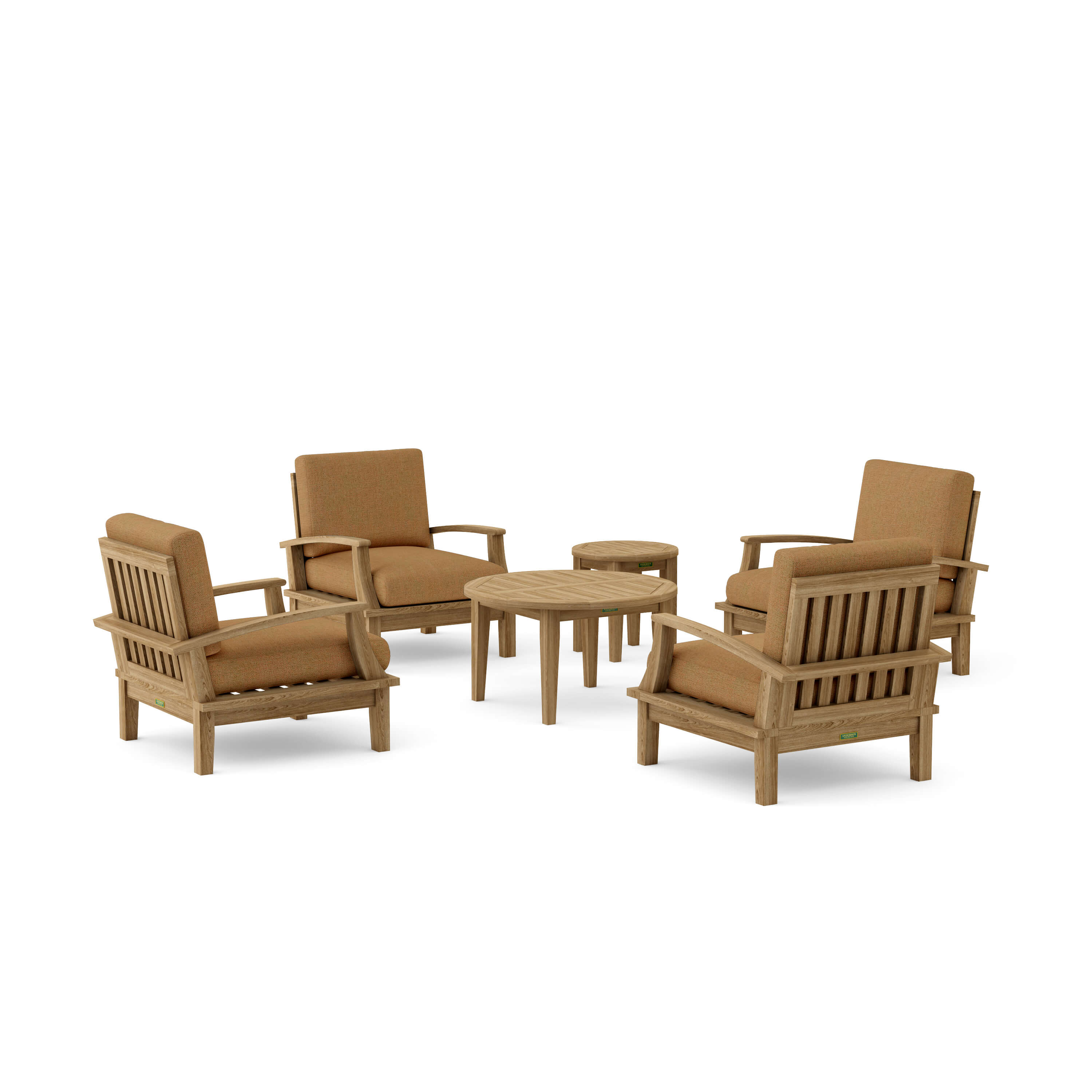 Brianna Deep Seating Set (SET-43) – A-Grade Teak Solid Wood by Anderson Teak