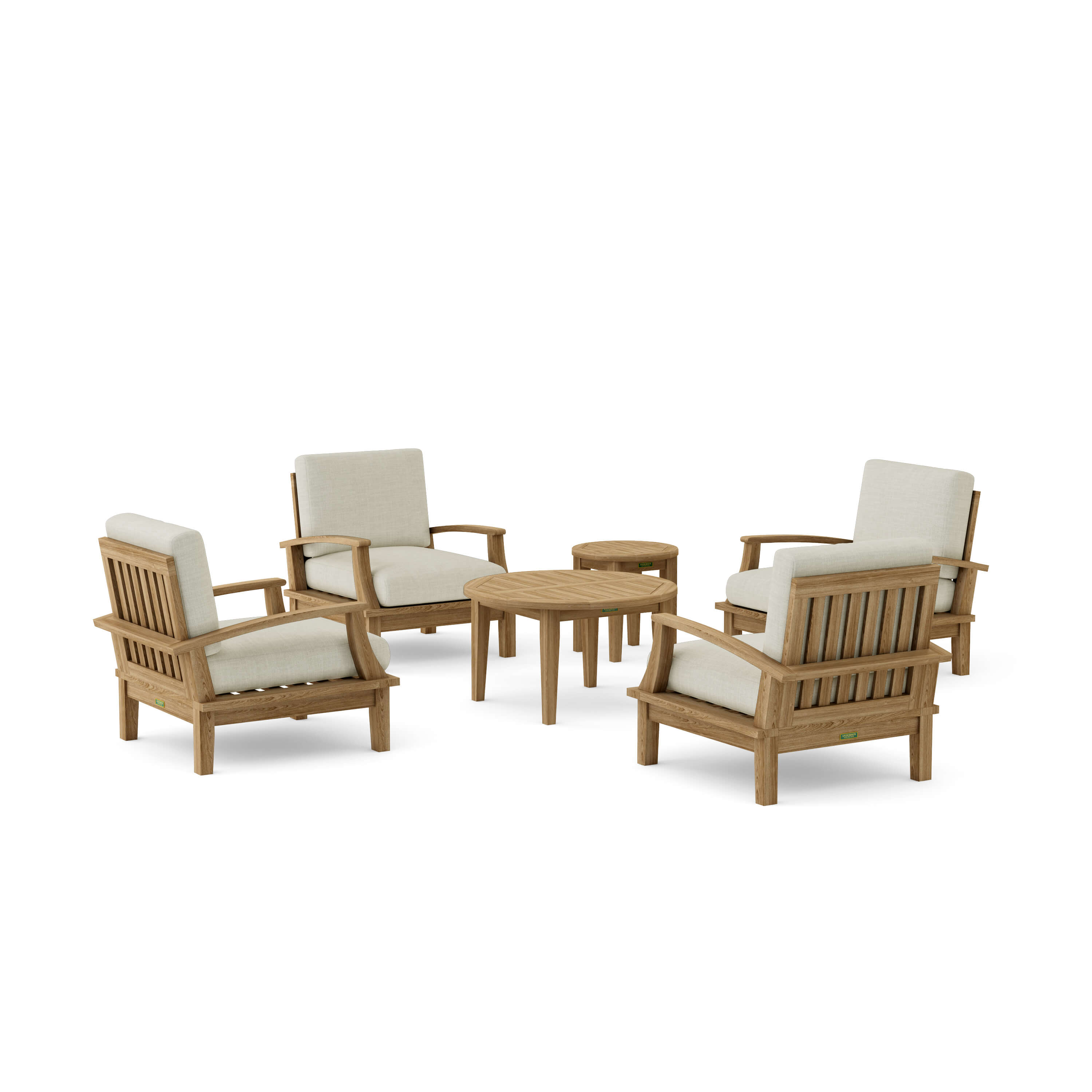 Brianna Deep Seating Set (SET-43) – A-Grade Teak Solid Wood by Anderson Teak