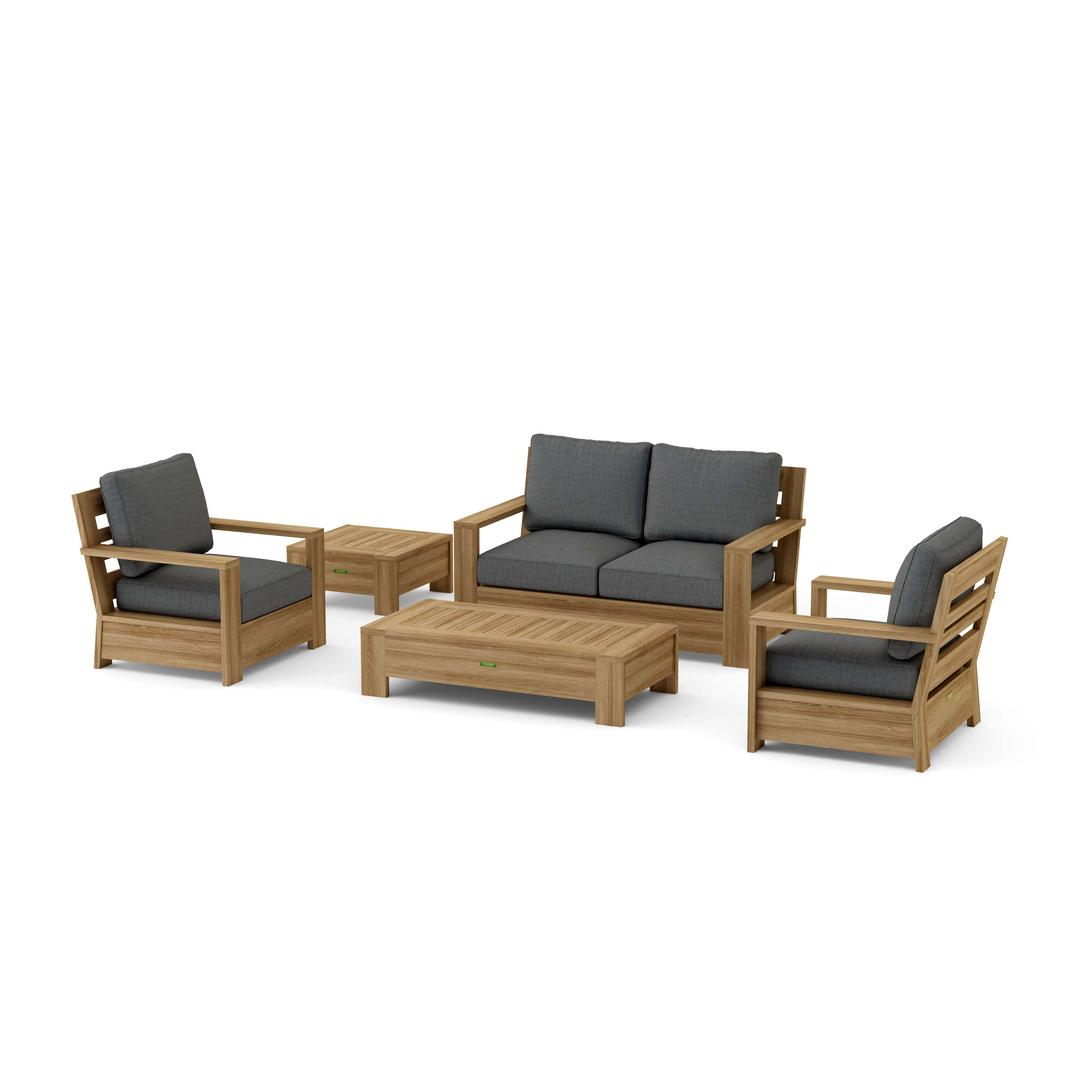 Madera Deep Seating Set (SET-522) – A-Grade Teak Solid Wood by Anderson Teak