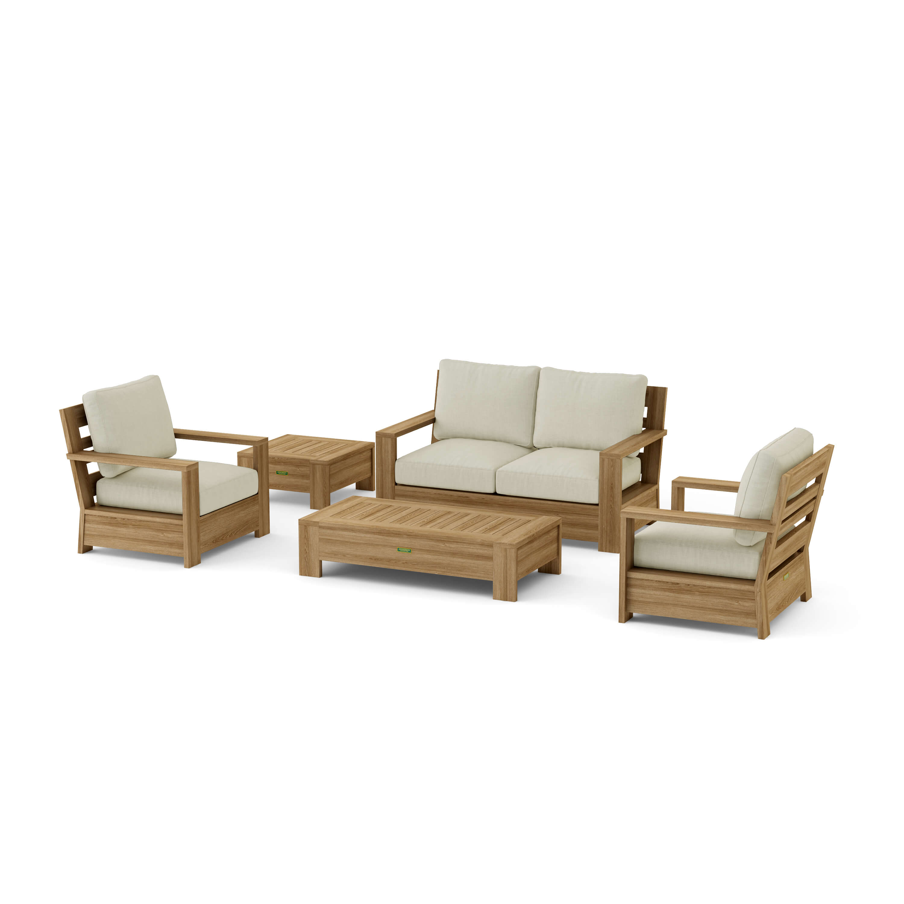 Madera Deep Seating Set (SET-522) – A-Grade Teak Solid Wood by Anderson Teak