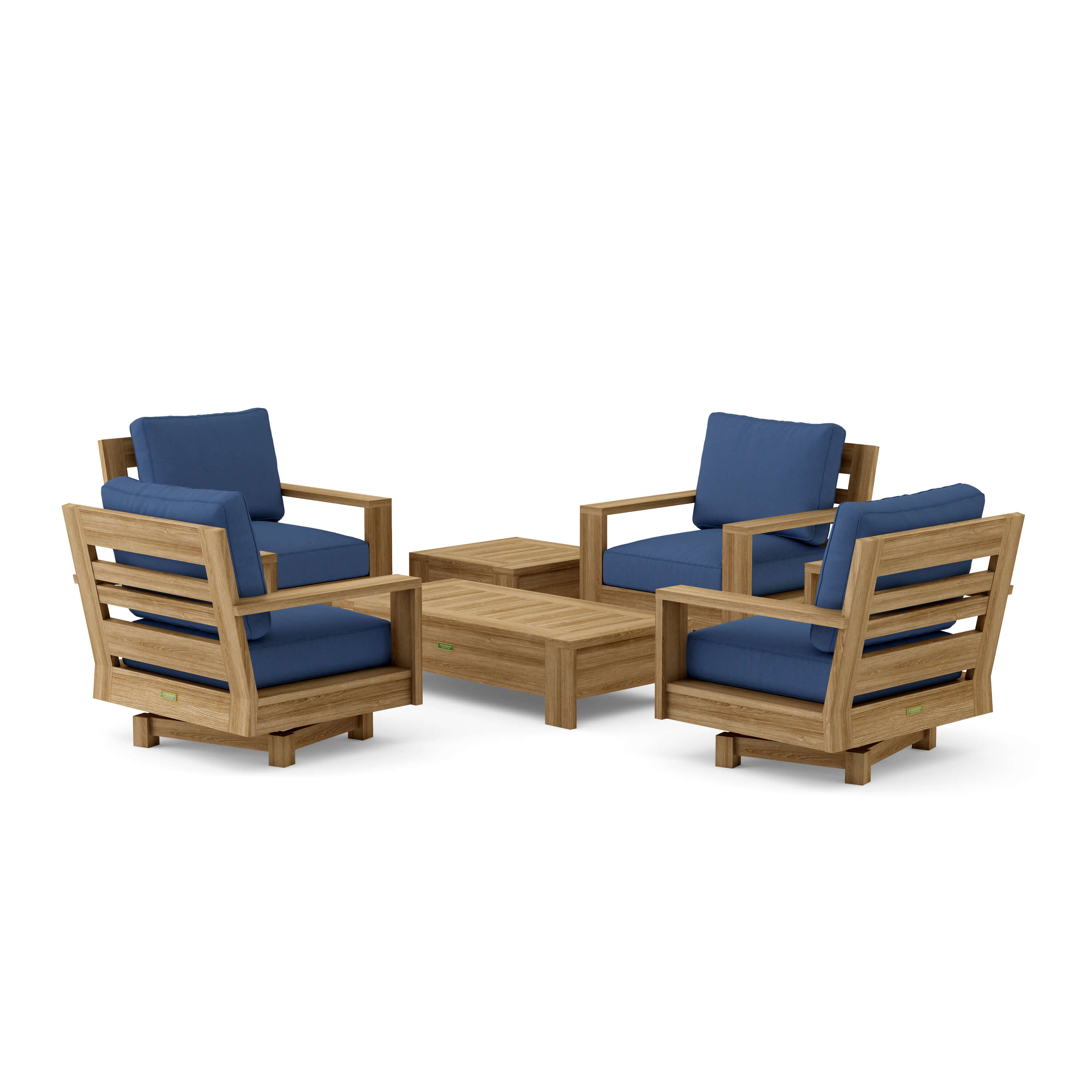 Madera Deep Seating Set (SET-523) – A-Grade Teak Solid Wood by Anderson Teak