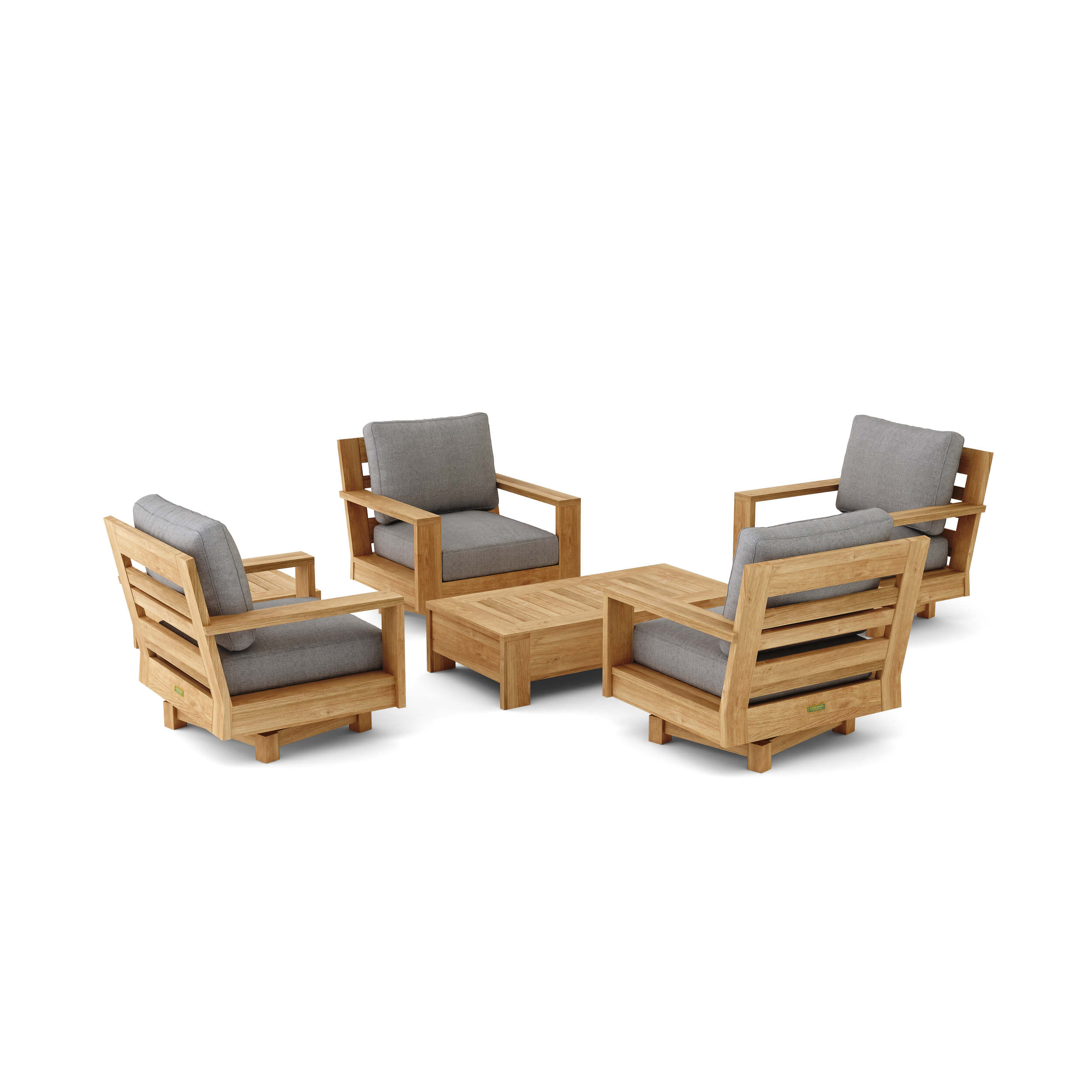 Madera Deep Seating Set (SET-523) – A-Grade Teak Solid Wood by Anderson Teak