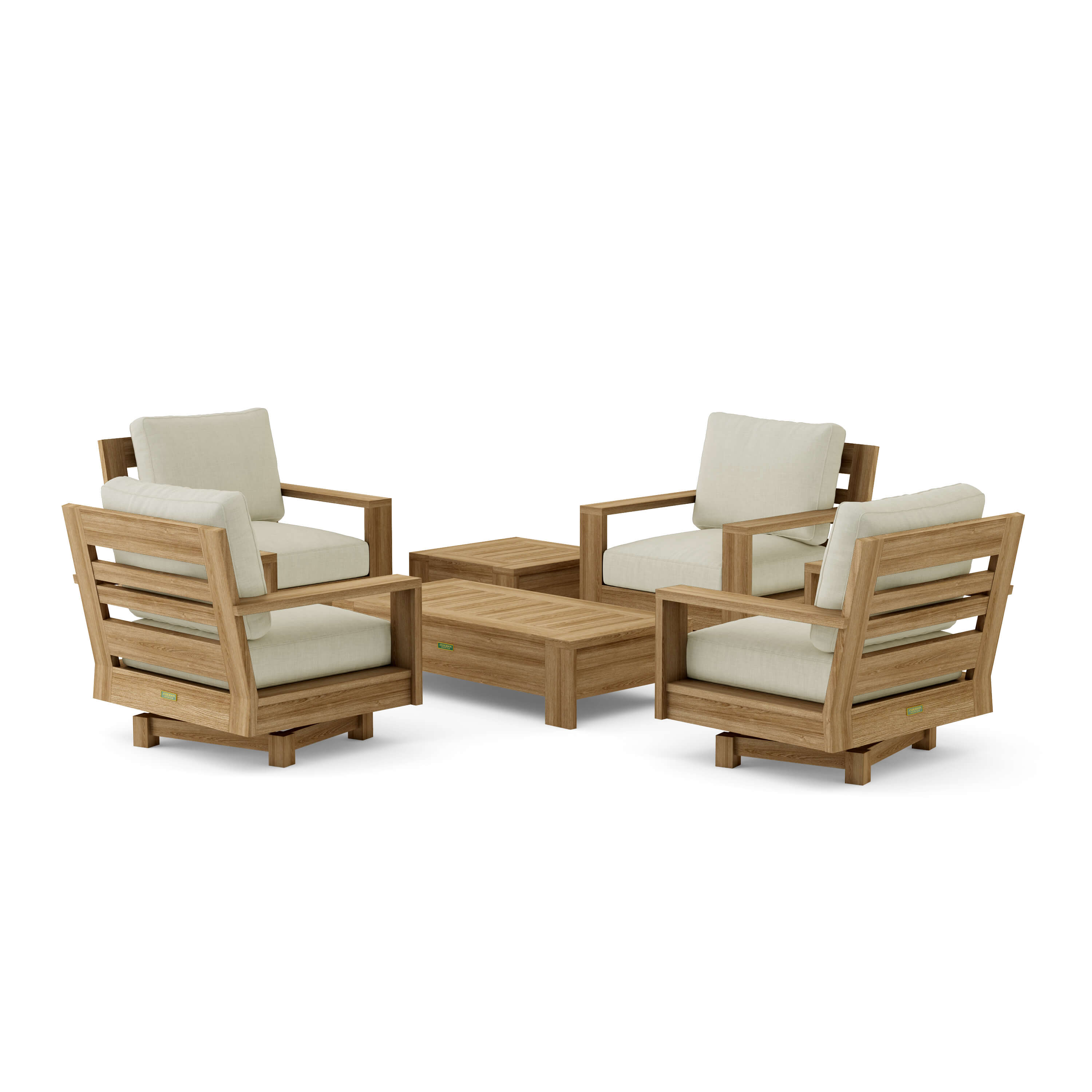 Madera Deep Seating Set (SET-523) – A-Grade Teak Solid Wood by Anderson Teak