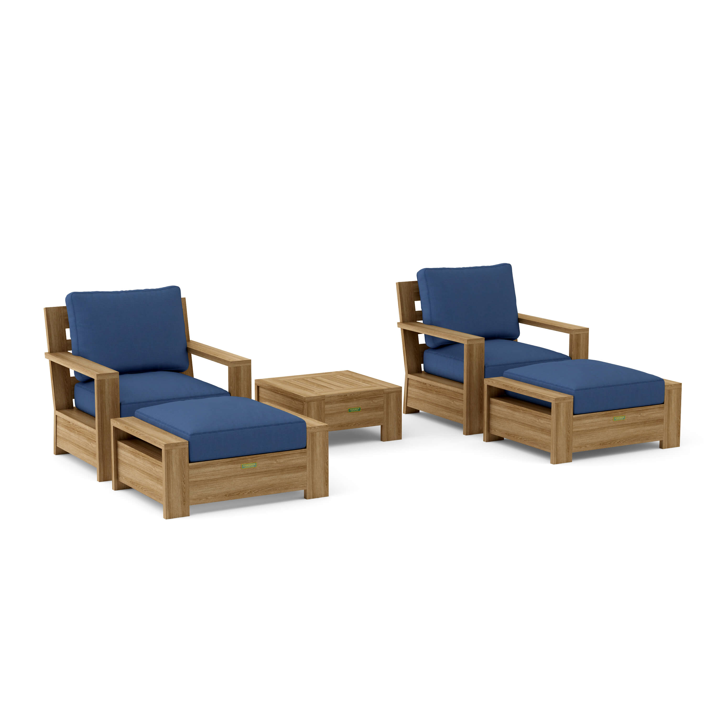 Madera Deep Seating Set (SET-524) – A-Grade Teak Solid Wood by Anderson Teak