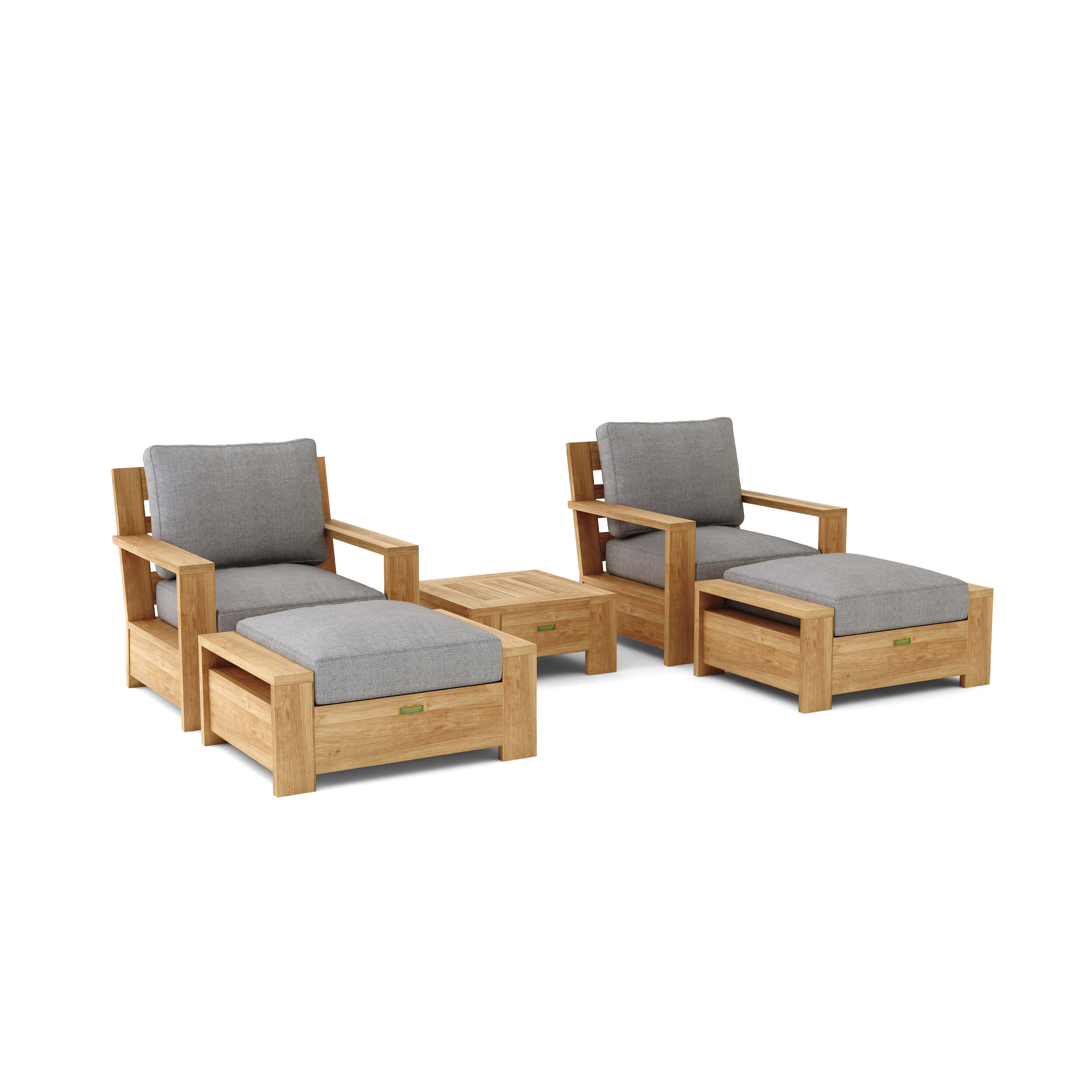 Madera Deep Seating Set (SET-524) – A-Grade Teak Solid Wood by Anderson Teak
