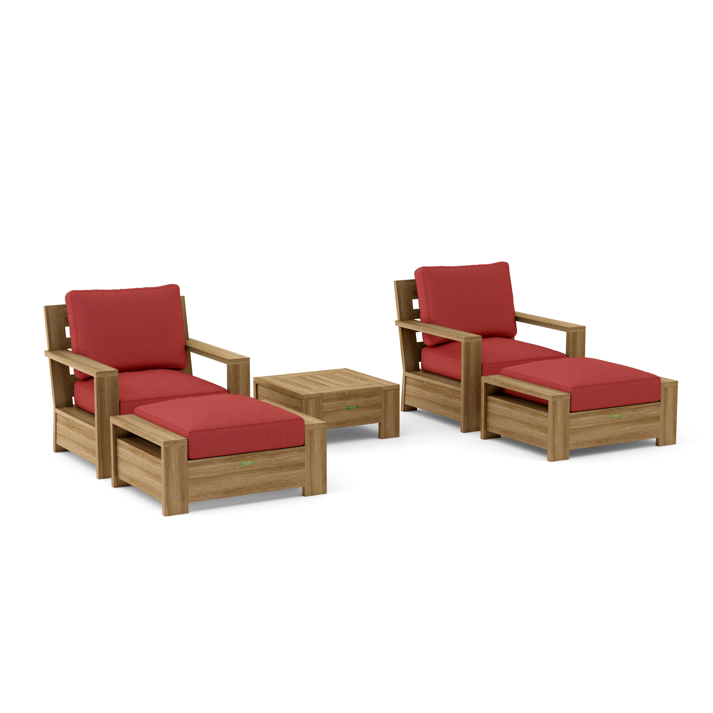 Madera Deep Seating Set (SET-524) – A-Grade Teak Solid Wood by Anderson Teak