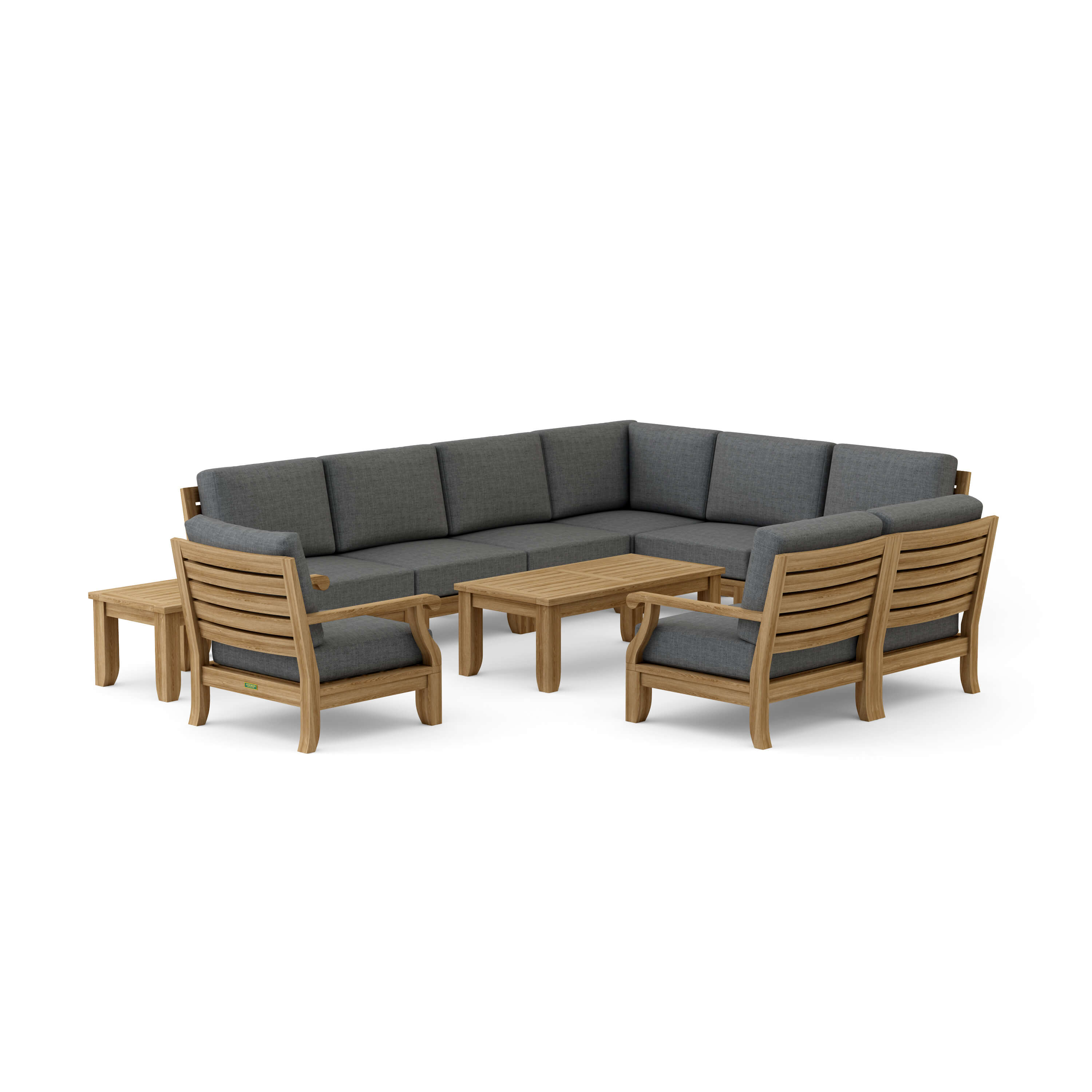 Riviera Modular Deep Seating Set (SET-98B) - A-Grade Teak Solid Wood by Anderson Teak