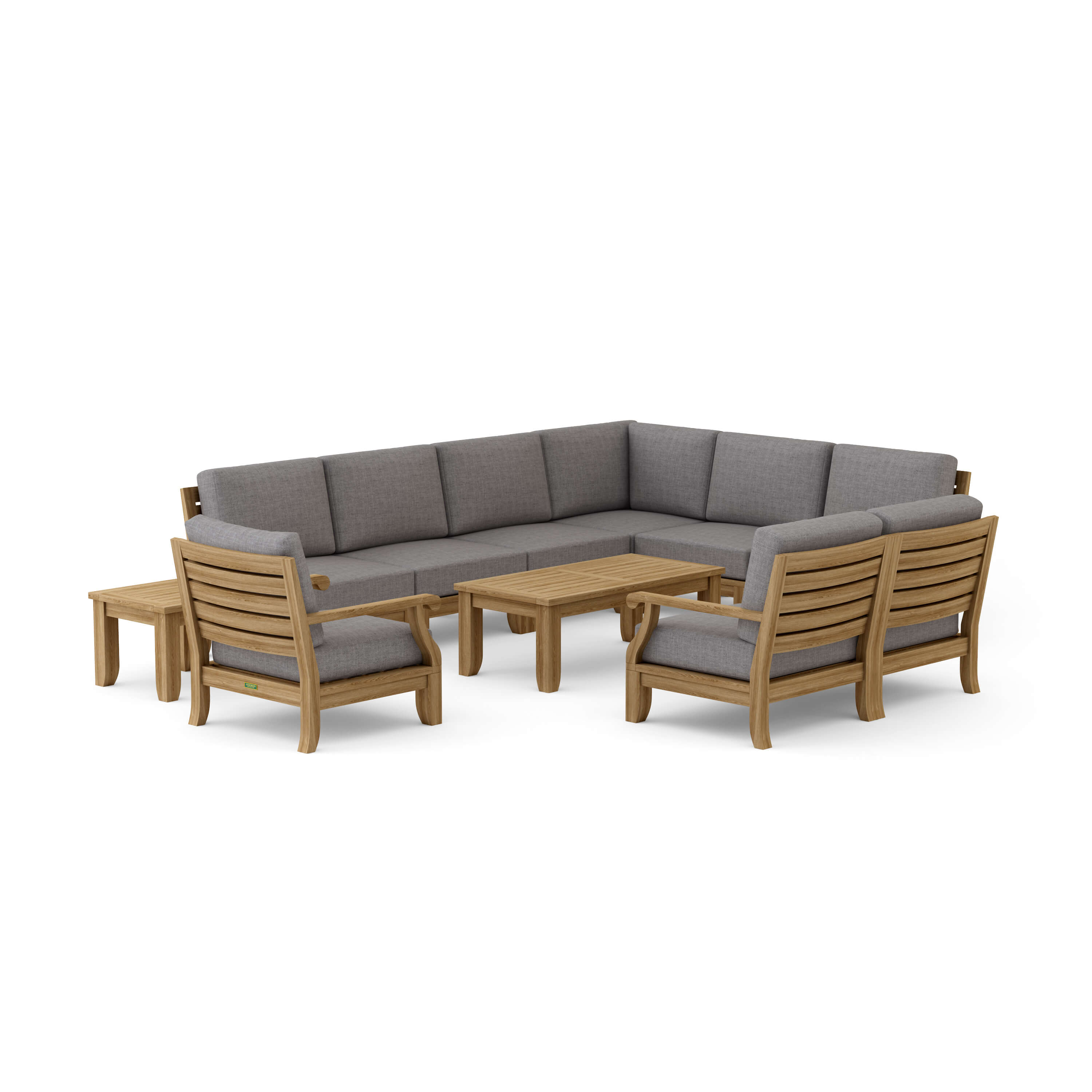 Riviera Modular Deep Seating Set (SET-98B) - A-Grade Teak Solid Wood by Anderson Teak