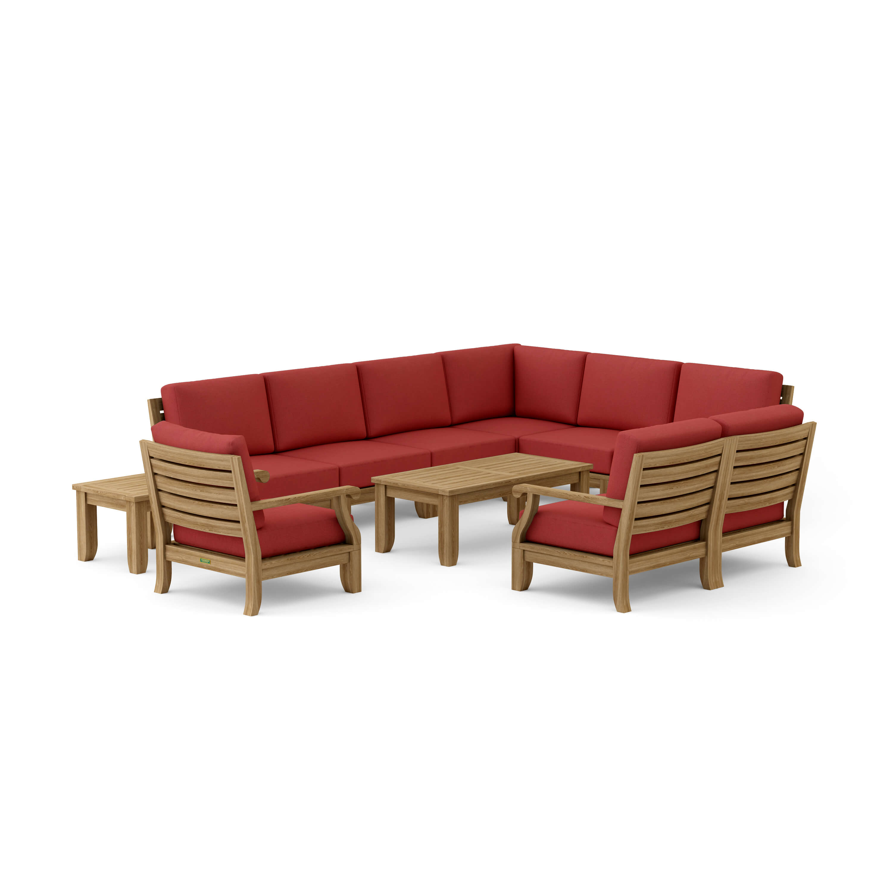 Riviera Modular Deep Seating Set (SET-98B) - A-Grade Teak Solid Wood by Anderson Teak