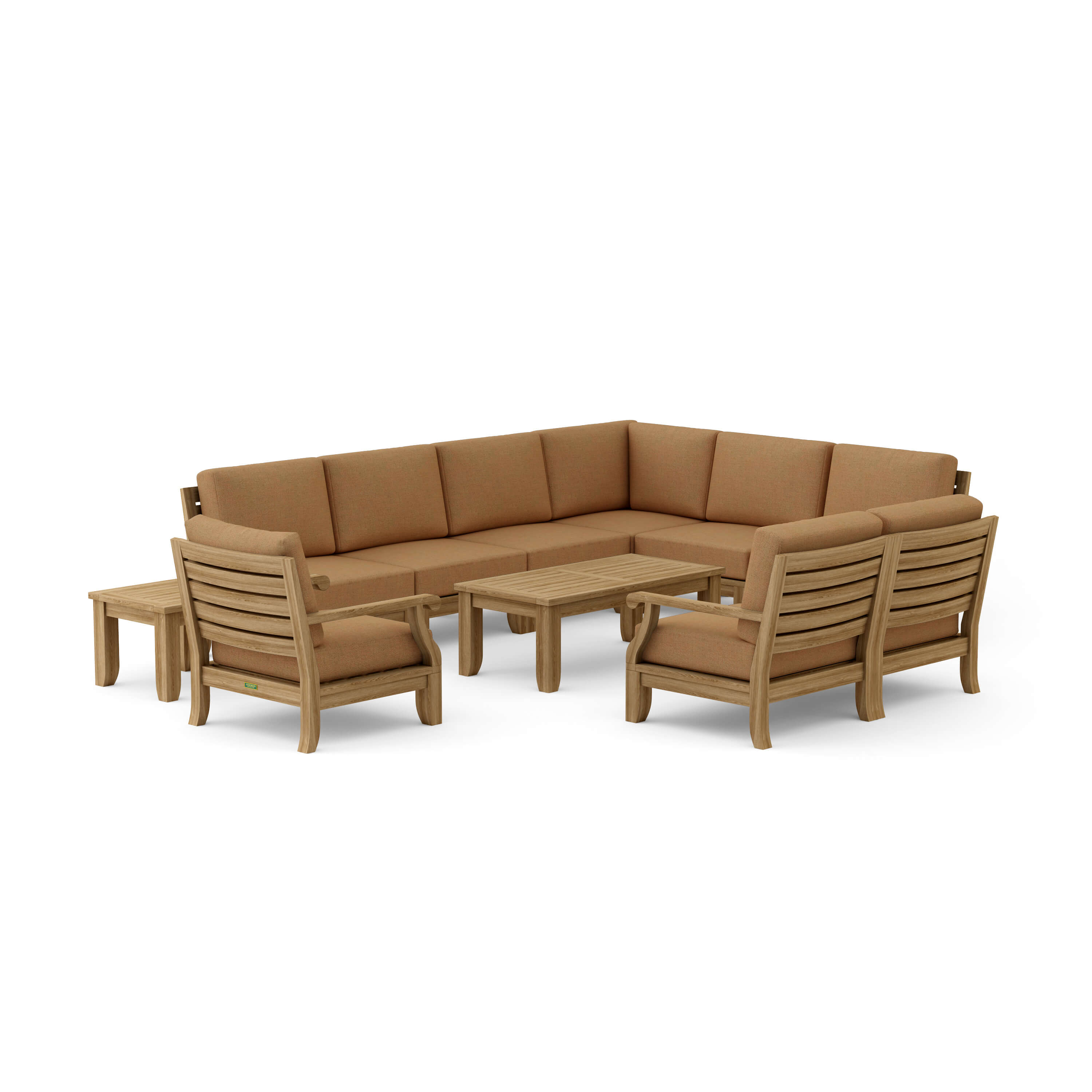 Riviera Modular Deep Seating Set (SET-98B) - A-Grade Teak Solid Wood by Anderson Teak