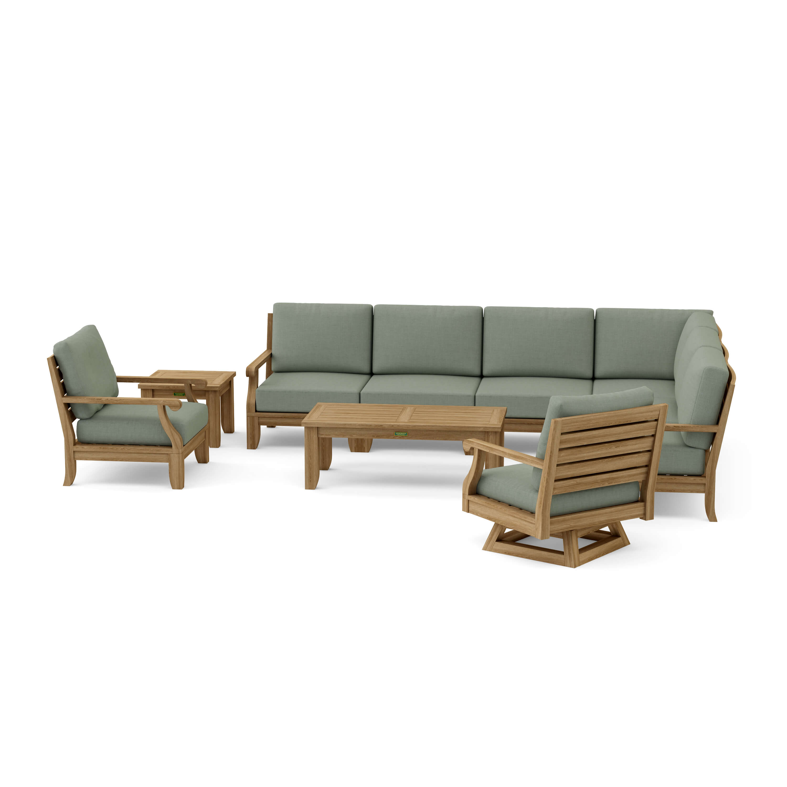 Riviera Modular Deep Seating Set (SET-98) - A-Grade Teak Solid Wood by Anderson Teak