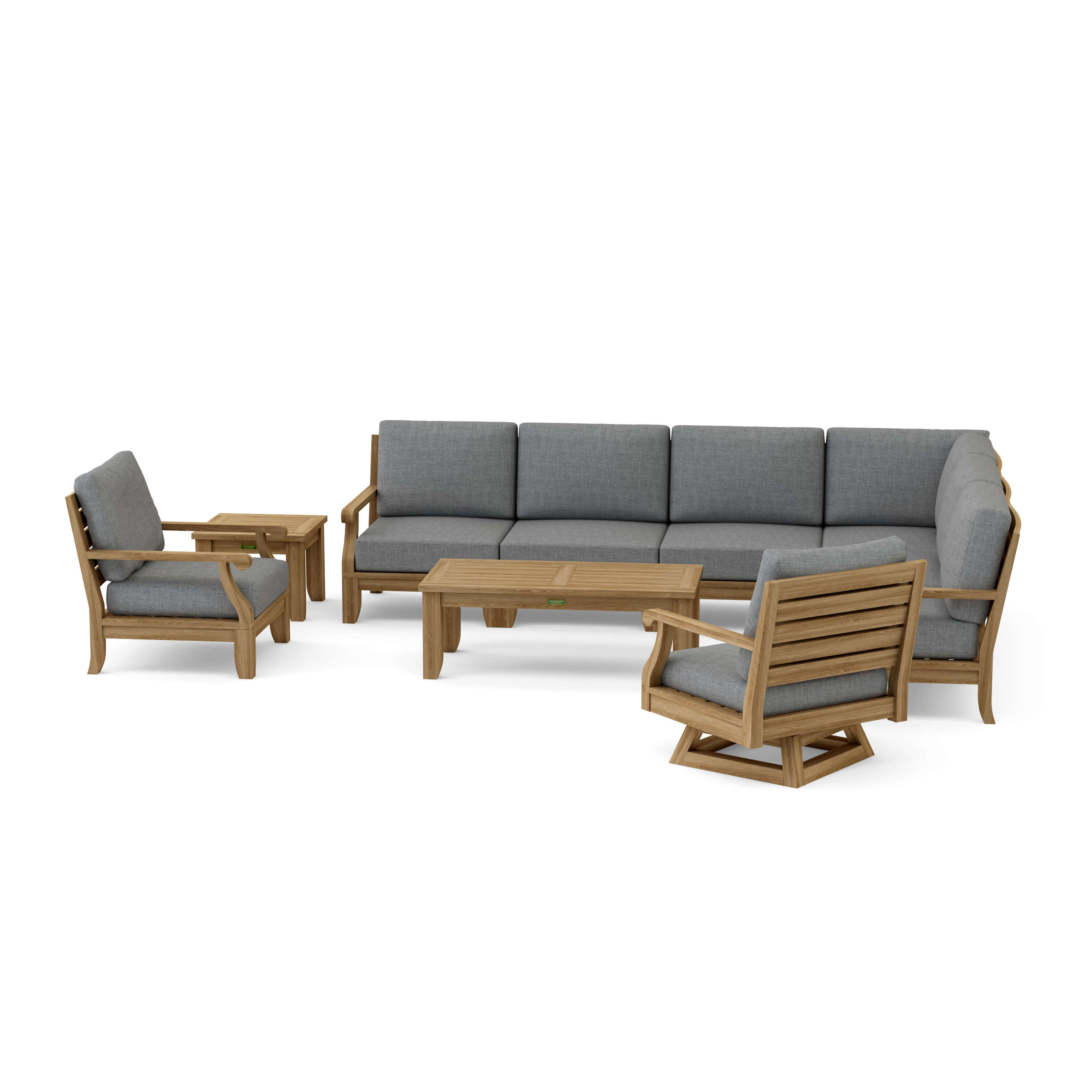 Riviera Modular Deep Seating Set (SET-98) - A-Grade Teak Solid Wood by Anderson Teak