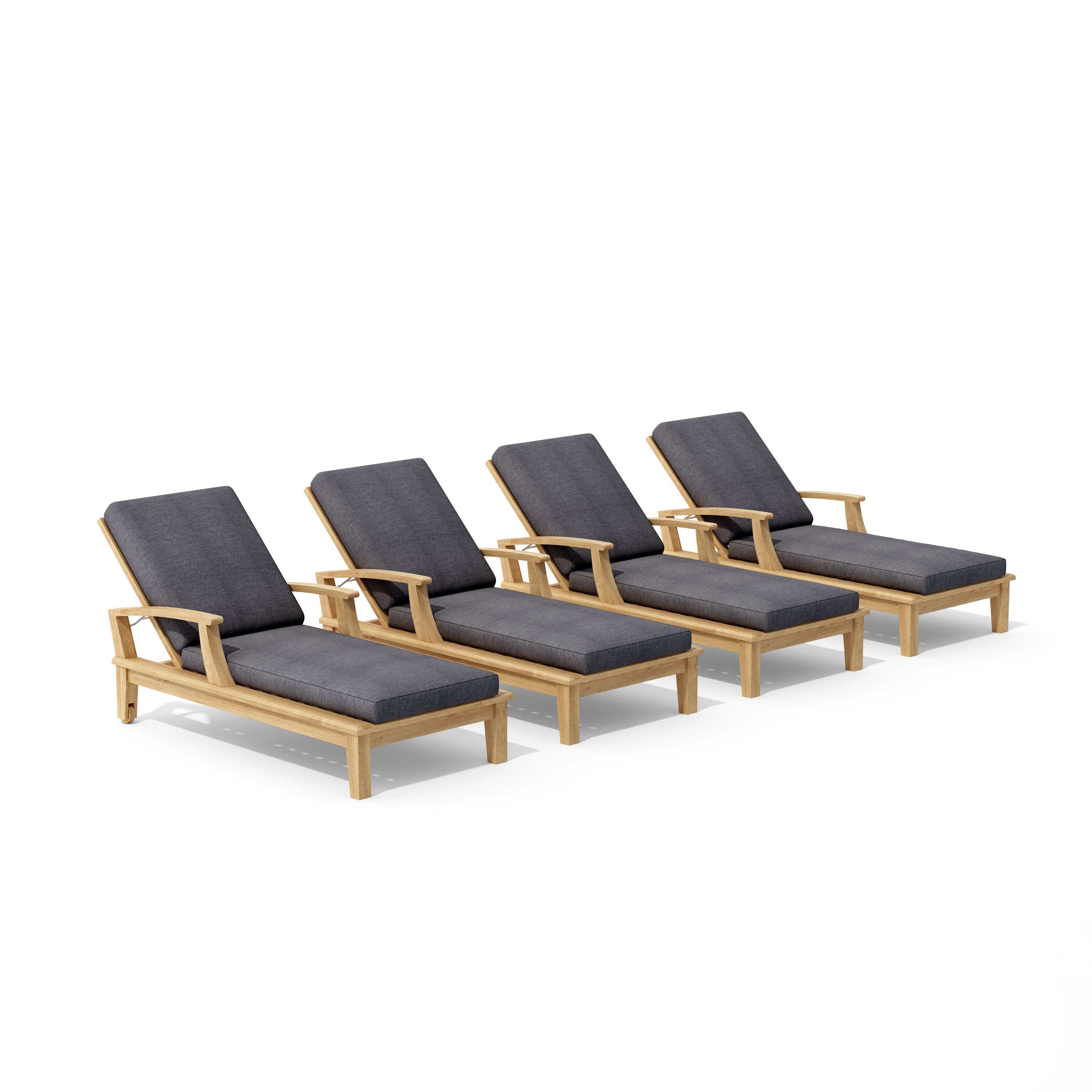 Brianna Sun Lounger Set (SET-SL-071) - A-Grade Teak Solid Wood by Anderson Teak