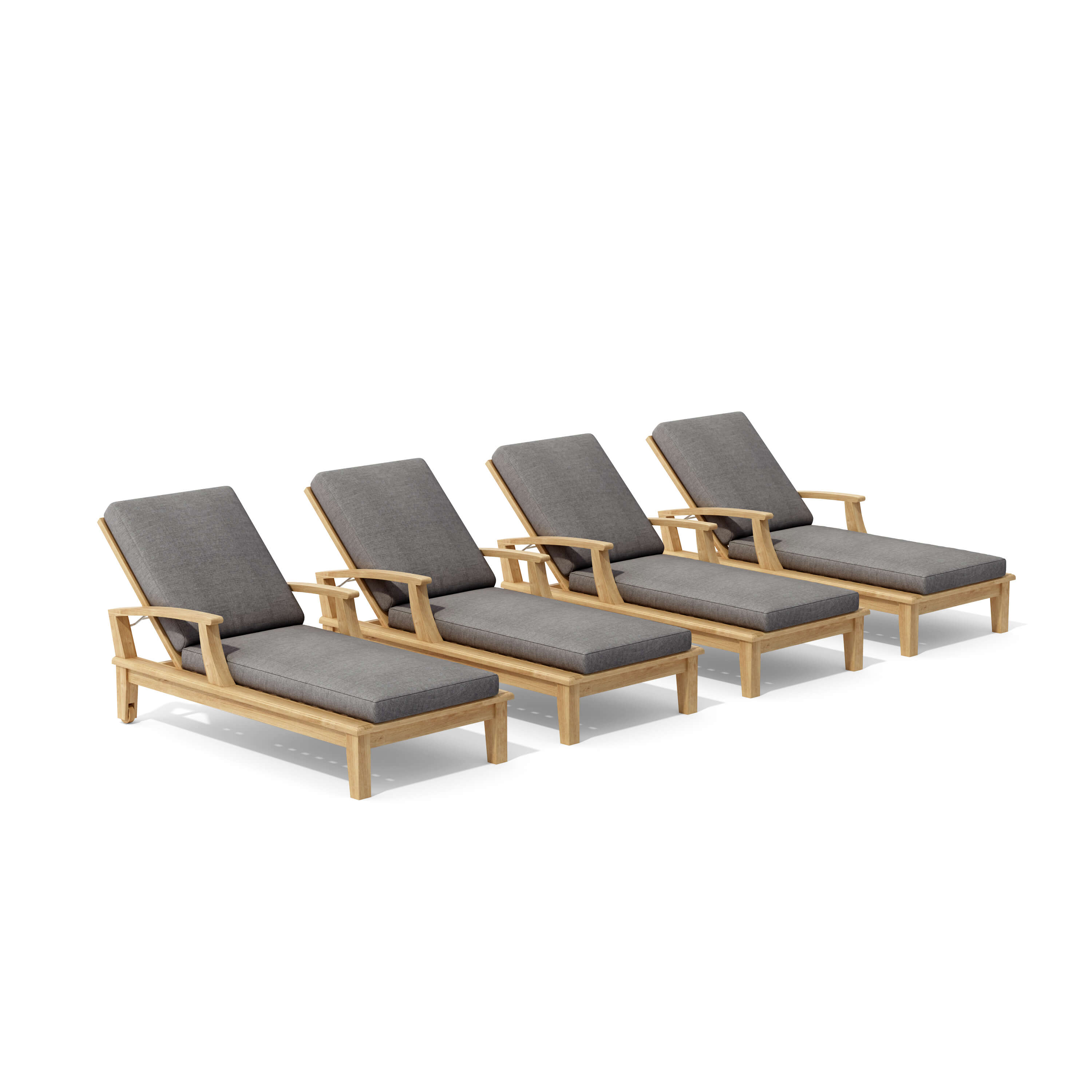 Brianna Sun Lounger Set (SET-SL-071) - A-Grade Teak Solid Wood by Anderson Teak