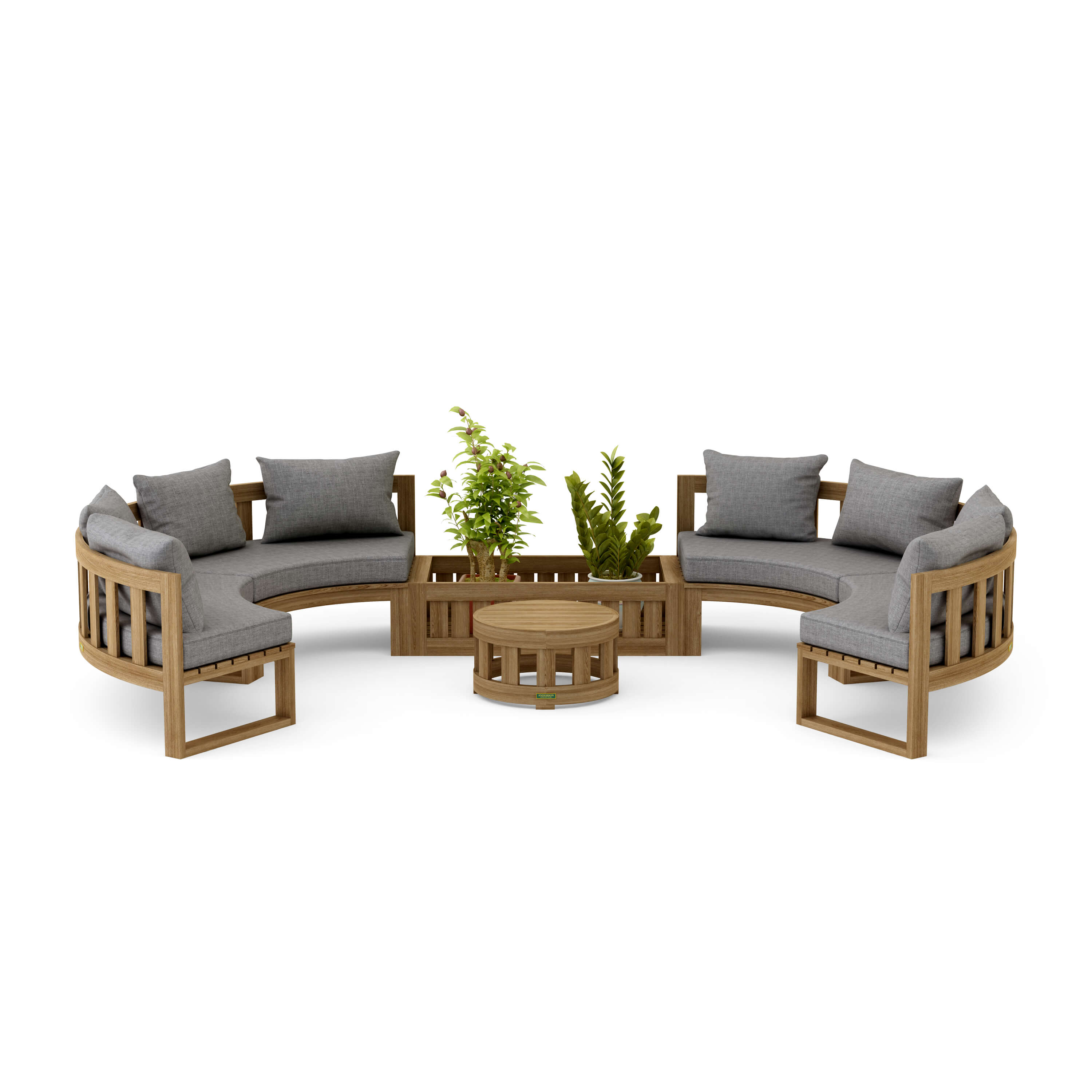 Circular Modular Deep Seating Set (SET-809) – A-Grade Teak Solid Wood by Anderson Teak