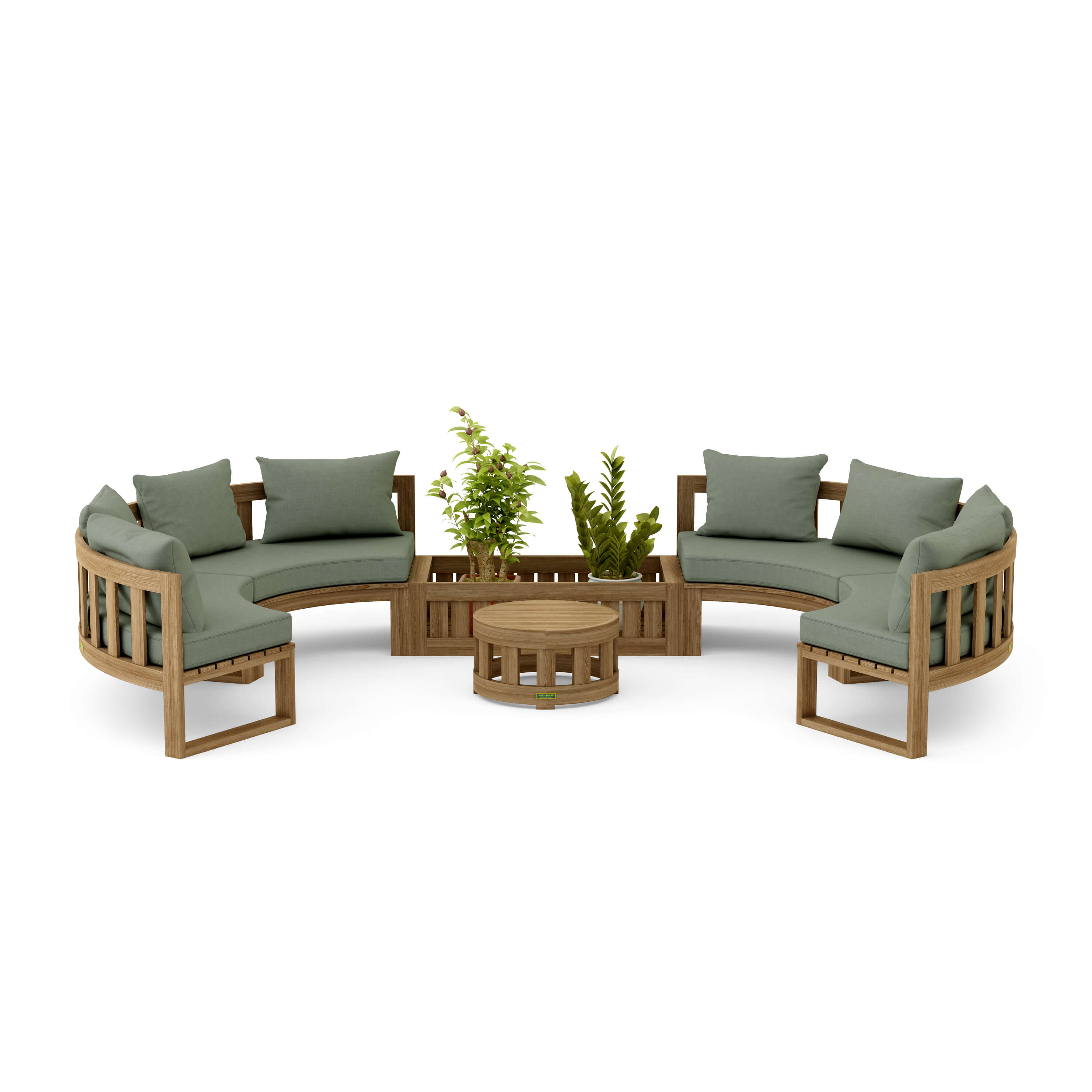 Circular Modular Deep Seating Set (SET-809) – A-Grade Teak Solid Wood by Anderson Teak