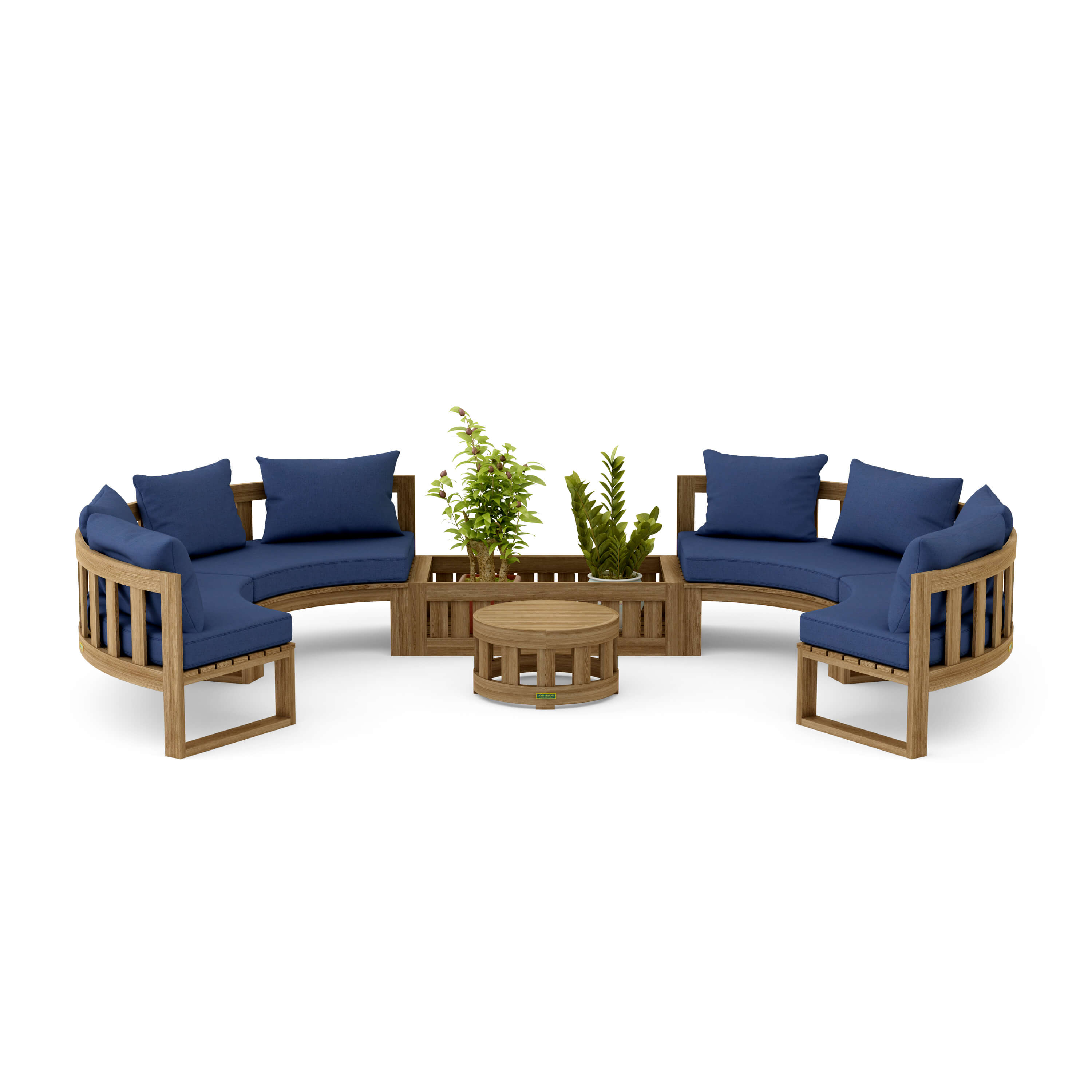 Circular Modular Deep Seating Set (SET-809) – A-Grade Teak Solid Wood by Anderson Teak