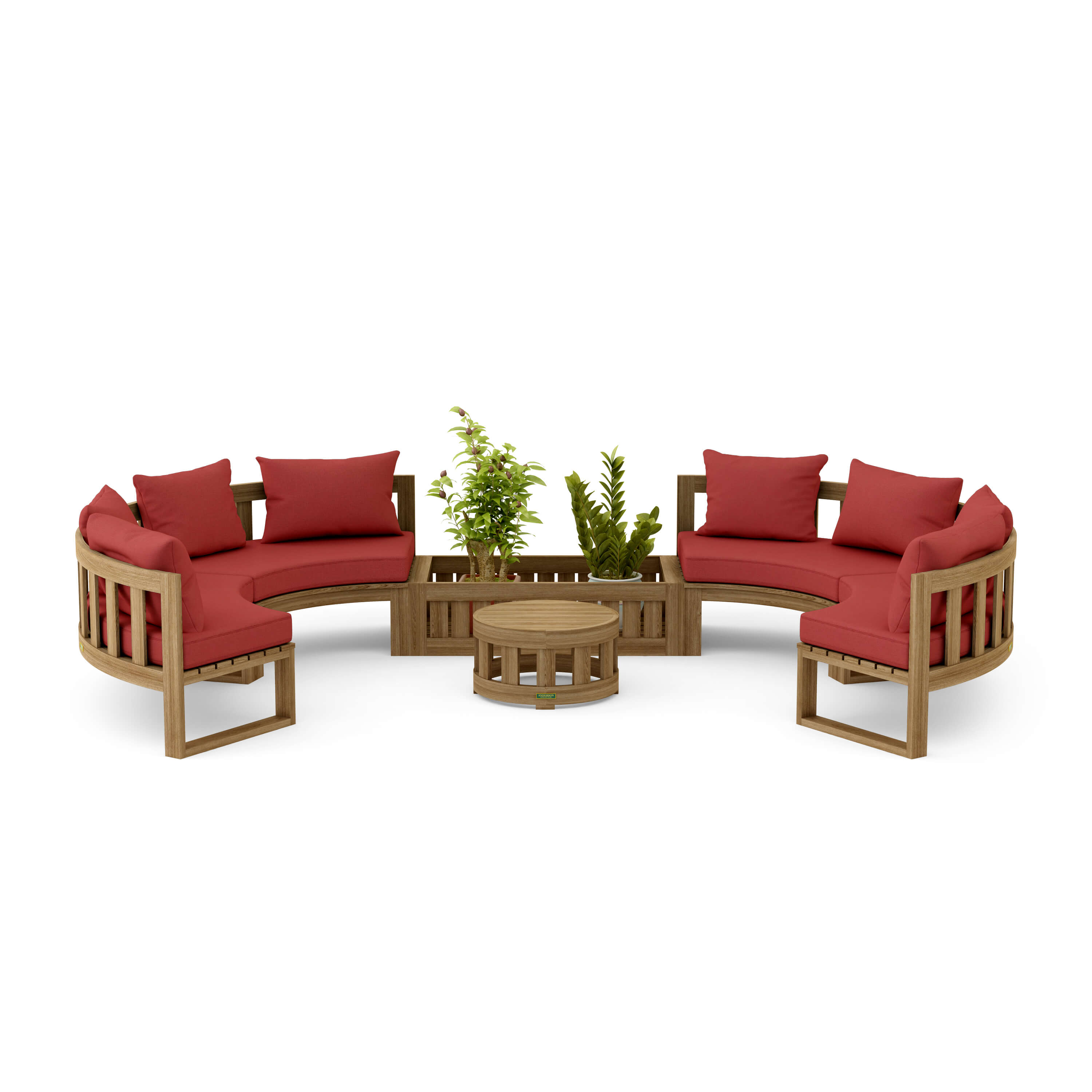 Circular Modular Deep Seating Set (SET-809) – A-Grade Teak Solid Wood by Anderson Teak