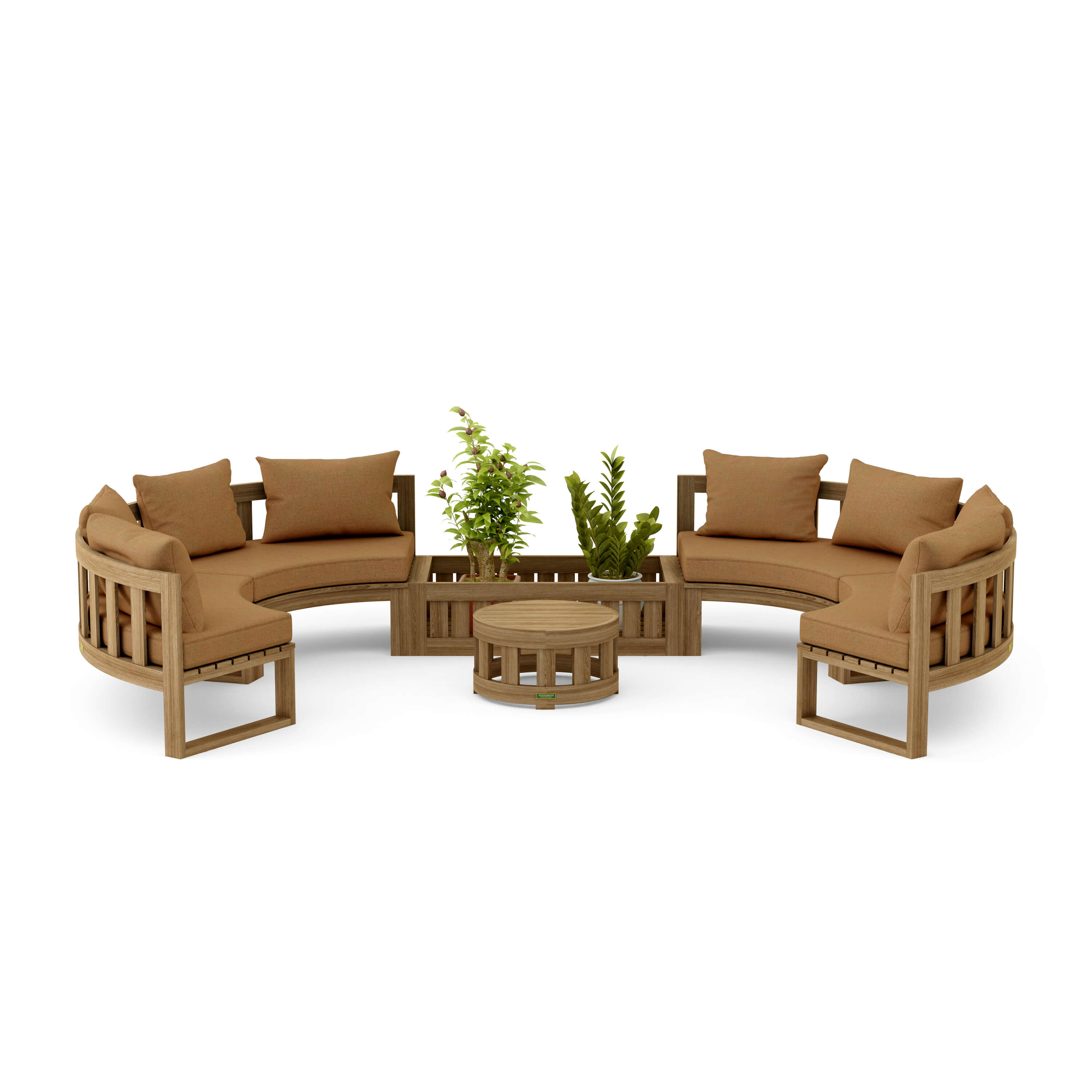 Circular Modular Deep Seating Set (SET-809) – A-Grade Teak Solid Wood by Anderson Teak