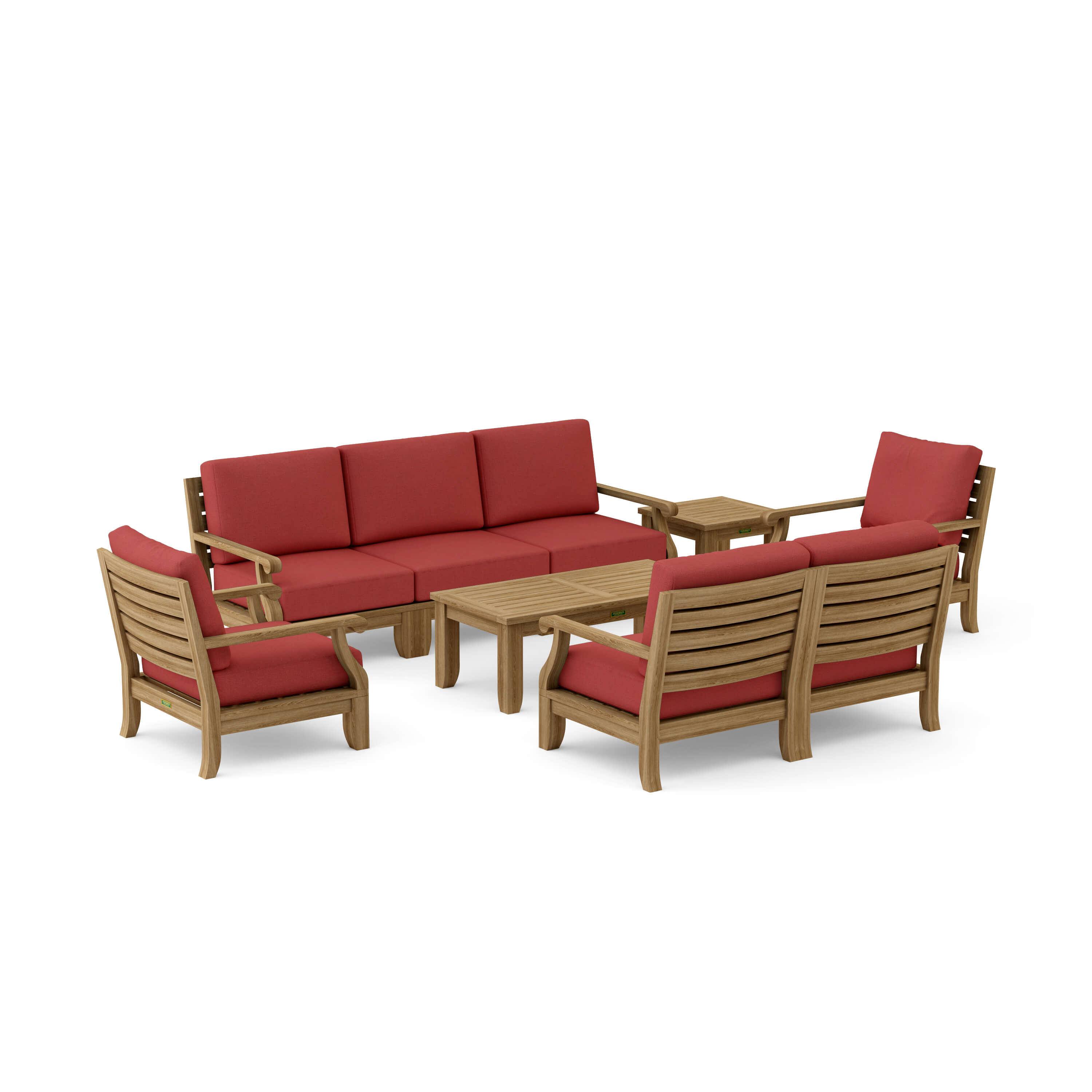Riviera Modular Deep Seating Set (SET-98A) - A-Grade Teak Solid Wood by Anderson Teak