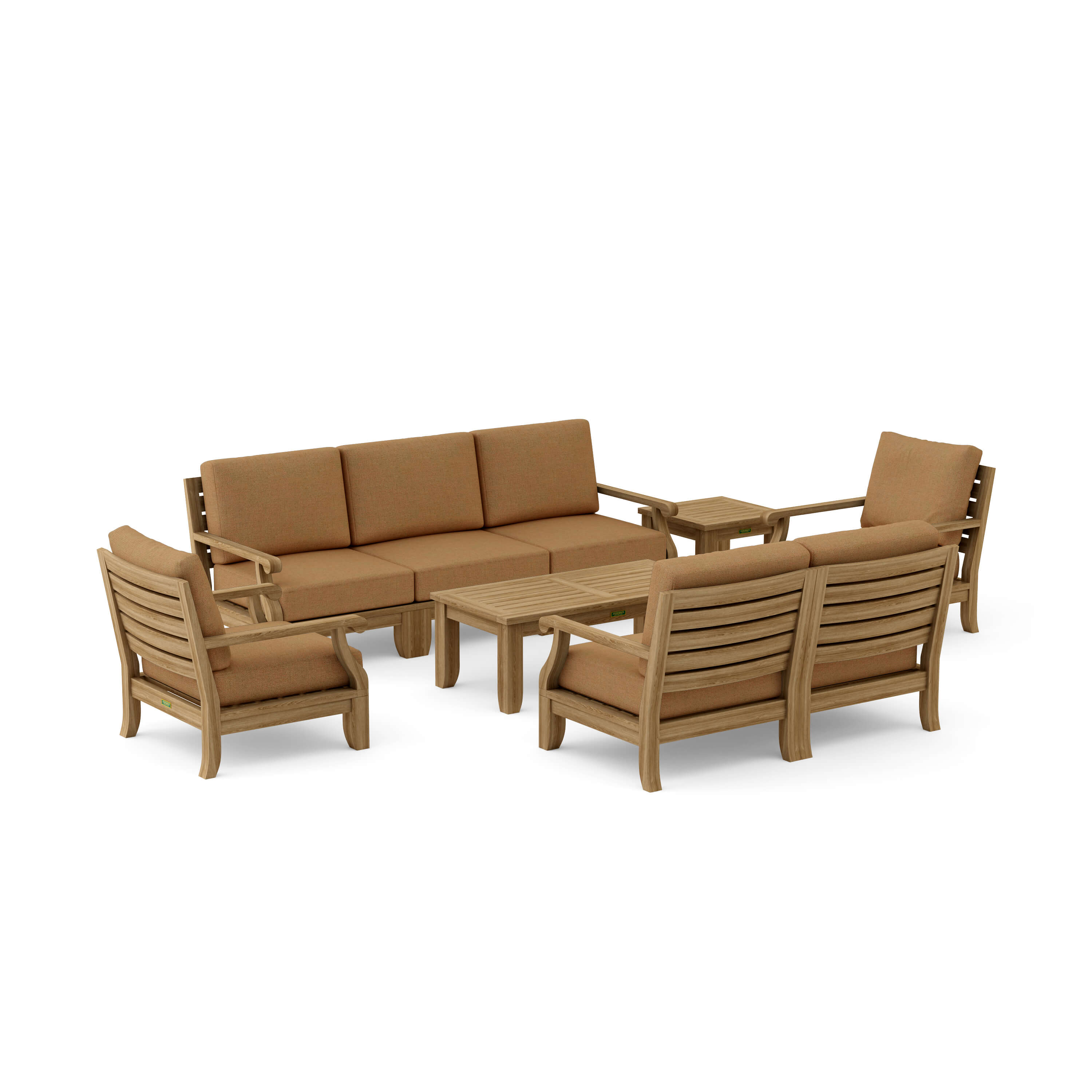 Riviera Modular Deep Seating Set (SET-98A) - A-Grade Teak Solid Wood by Anderson Teak